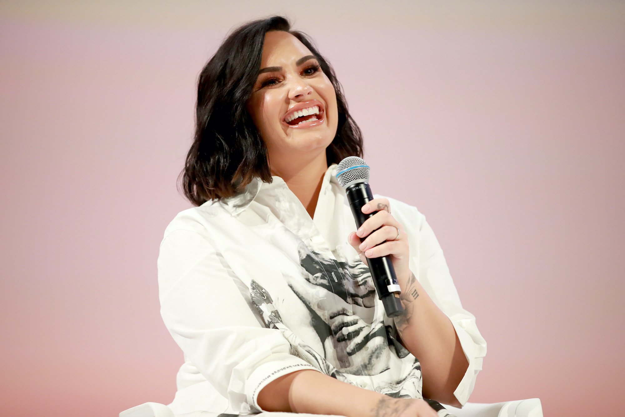 Demi Lovato speaks at the Teen Vogue Summit 2019
