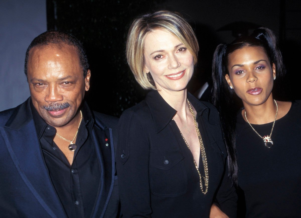 Quincy Jones, Peggy Lipton, and one of Quincy Jones' children Kidada Jones