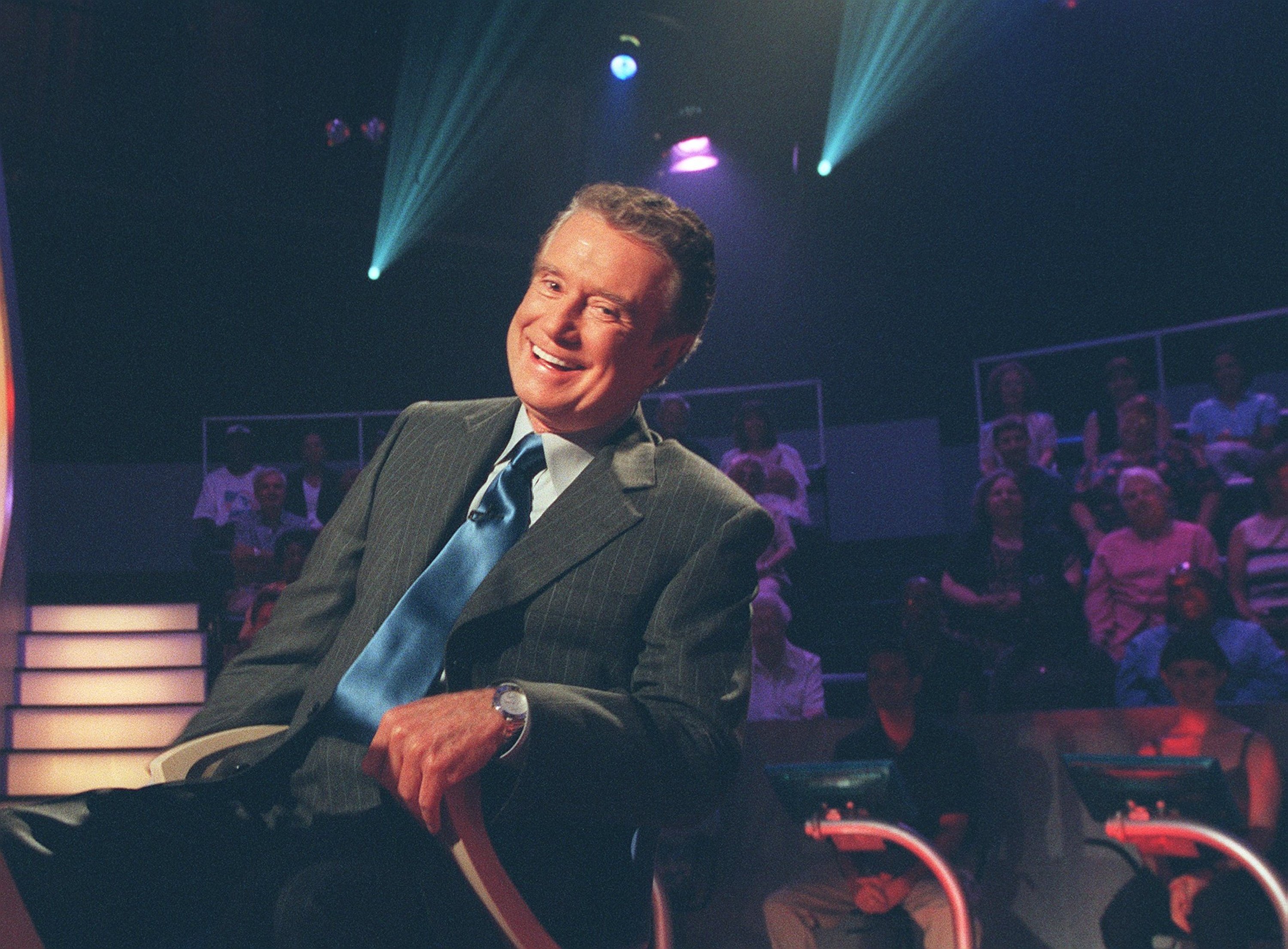 Regis Philbin on the set of 'Who Wants To Be A Millionaire?' in 1999