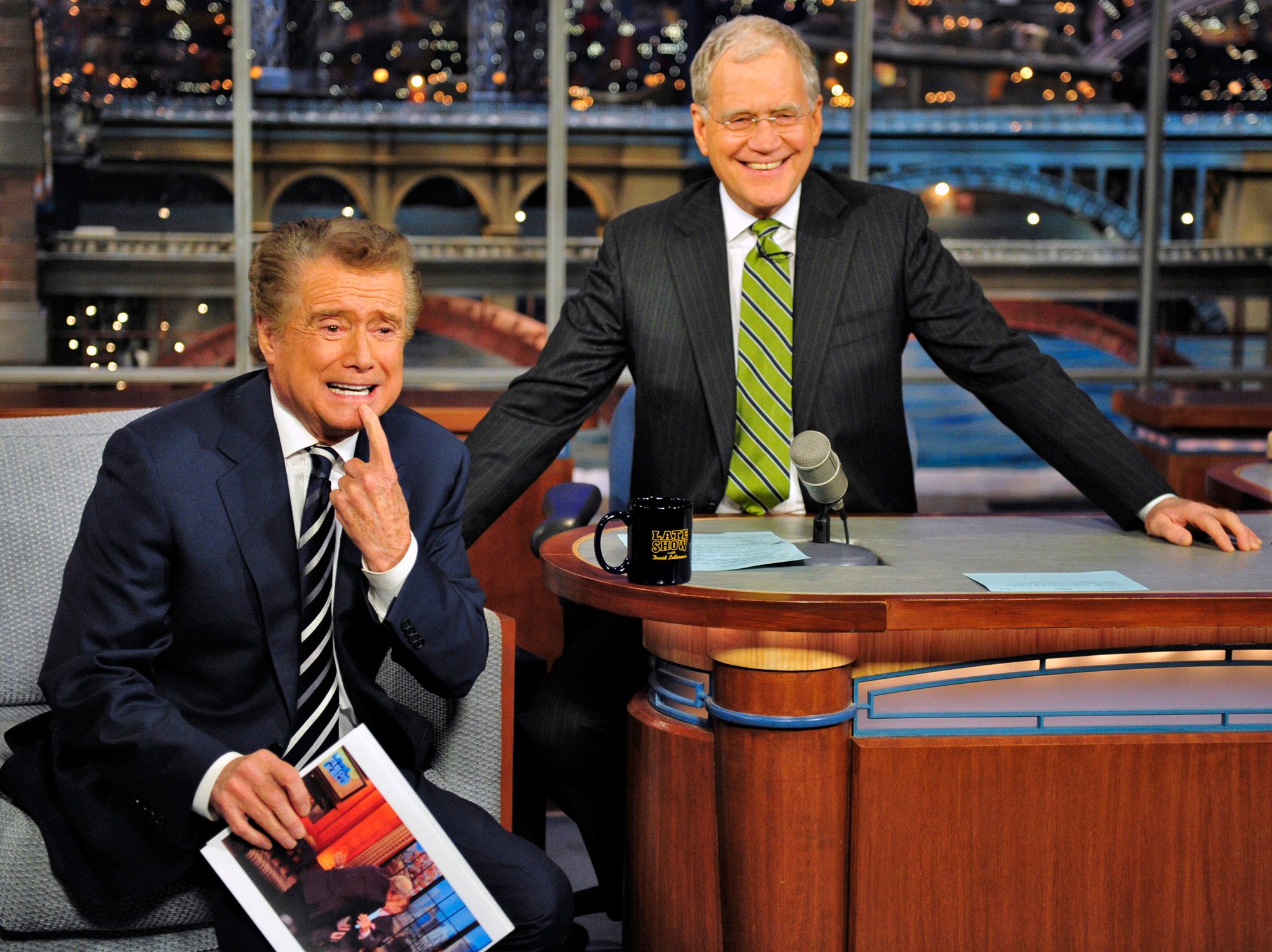 Regis Philbin makes an appearance on 'The Late Show With David Letterman' in