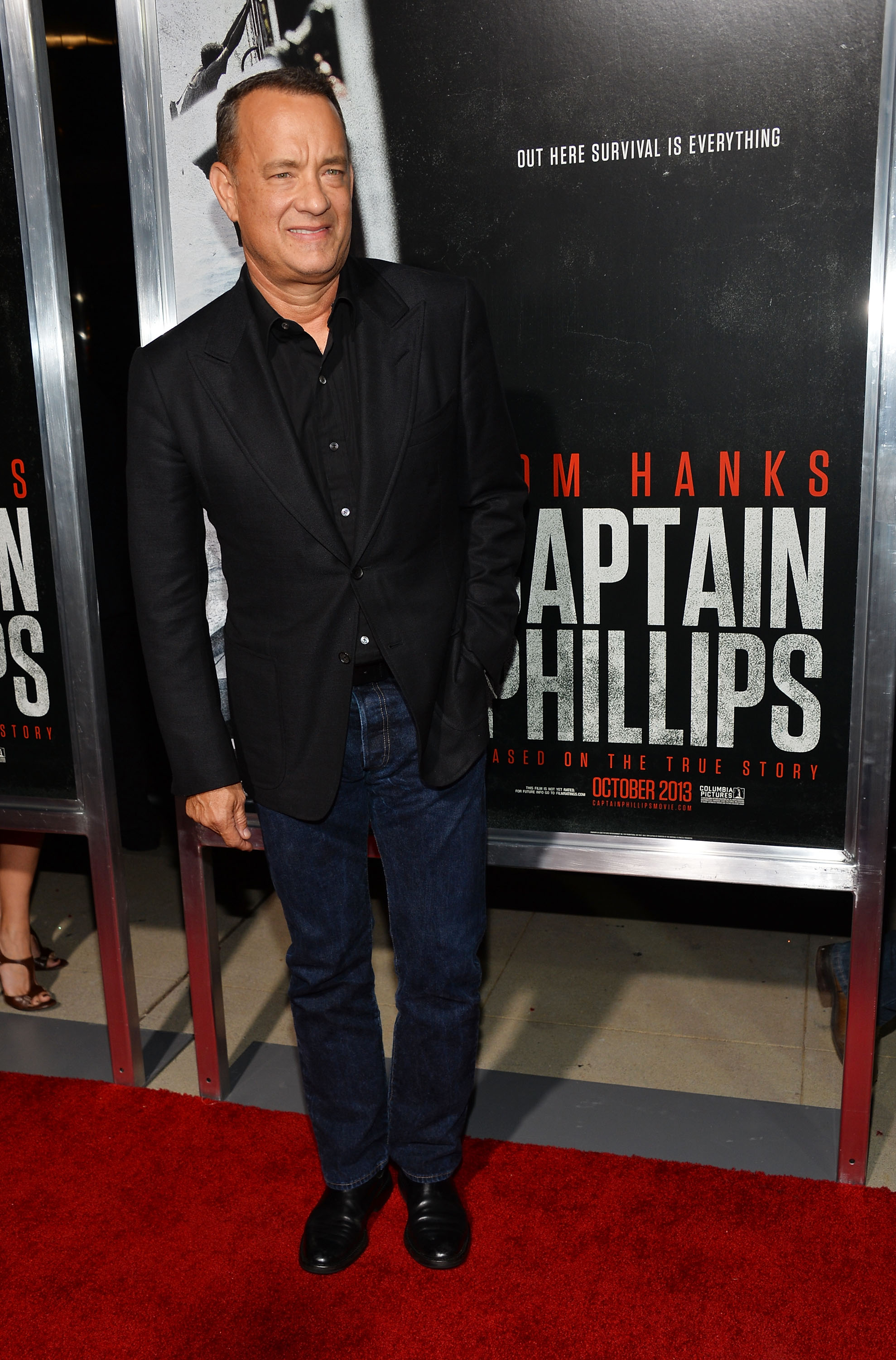 Tom Hanks at the Los Angeles premiere of 'Captain Phillips' in 2013