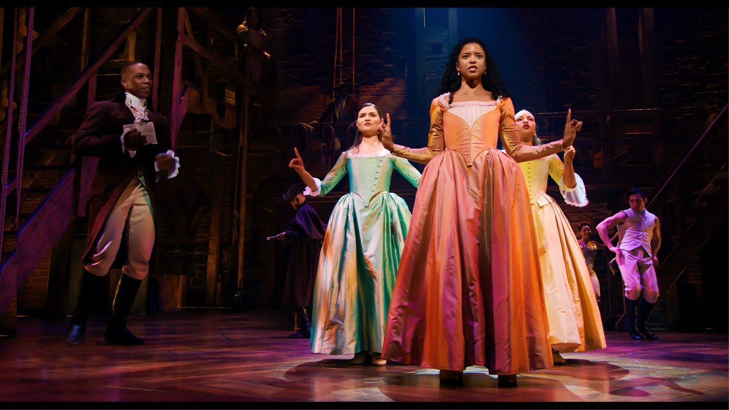 Phillipa Soo, Renee Elise Goldsberry, and Jasmine Cephas Jones in 'Hamilton' 