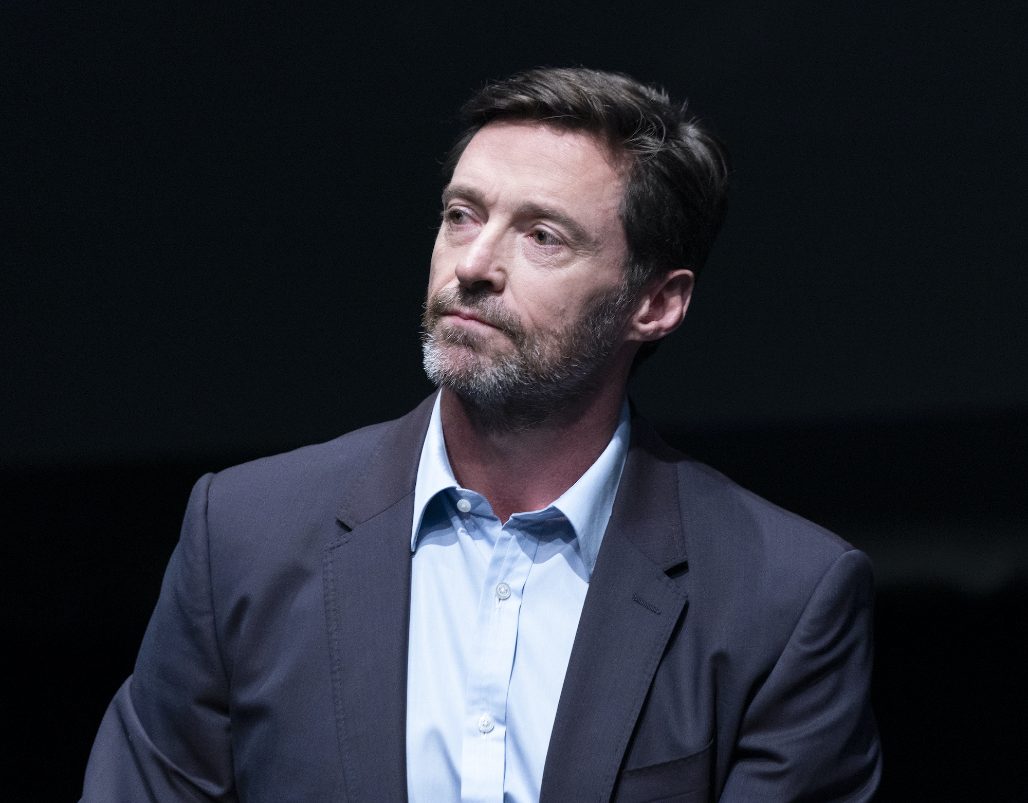 Hugh Jackman attends press conference for Global Citizen & Teneo unveiling campaign plans and 2020 headliners at St. Ann's Warehouse