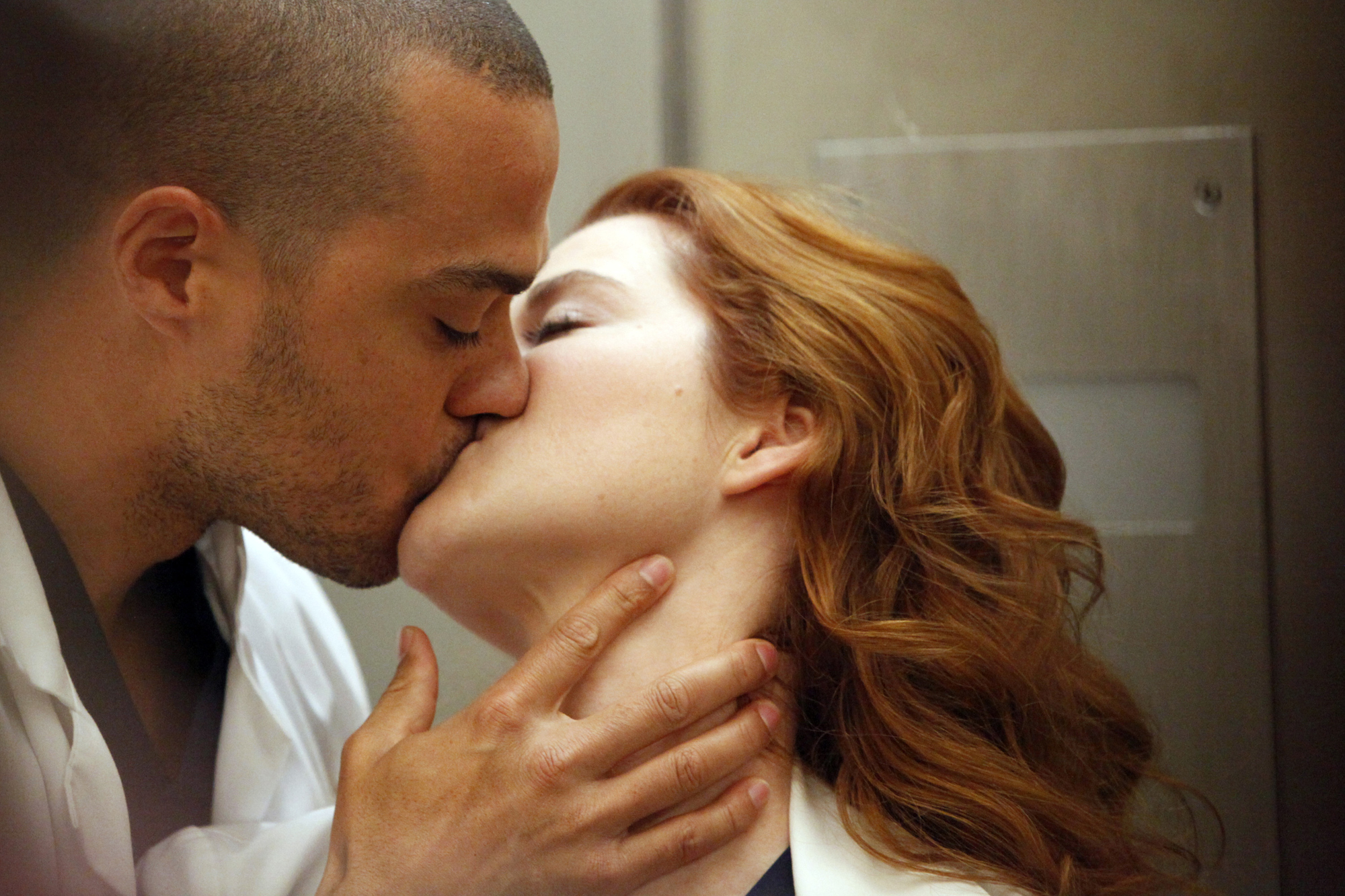 Jesse Williams as Jackson Avery and Sarah Drew as April Kepner on ABC's "Grey's Anatomy" - Season Ten