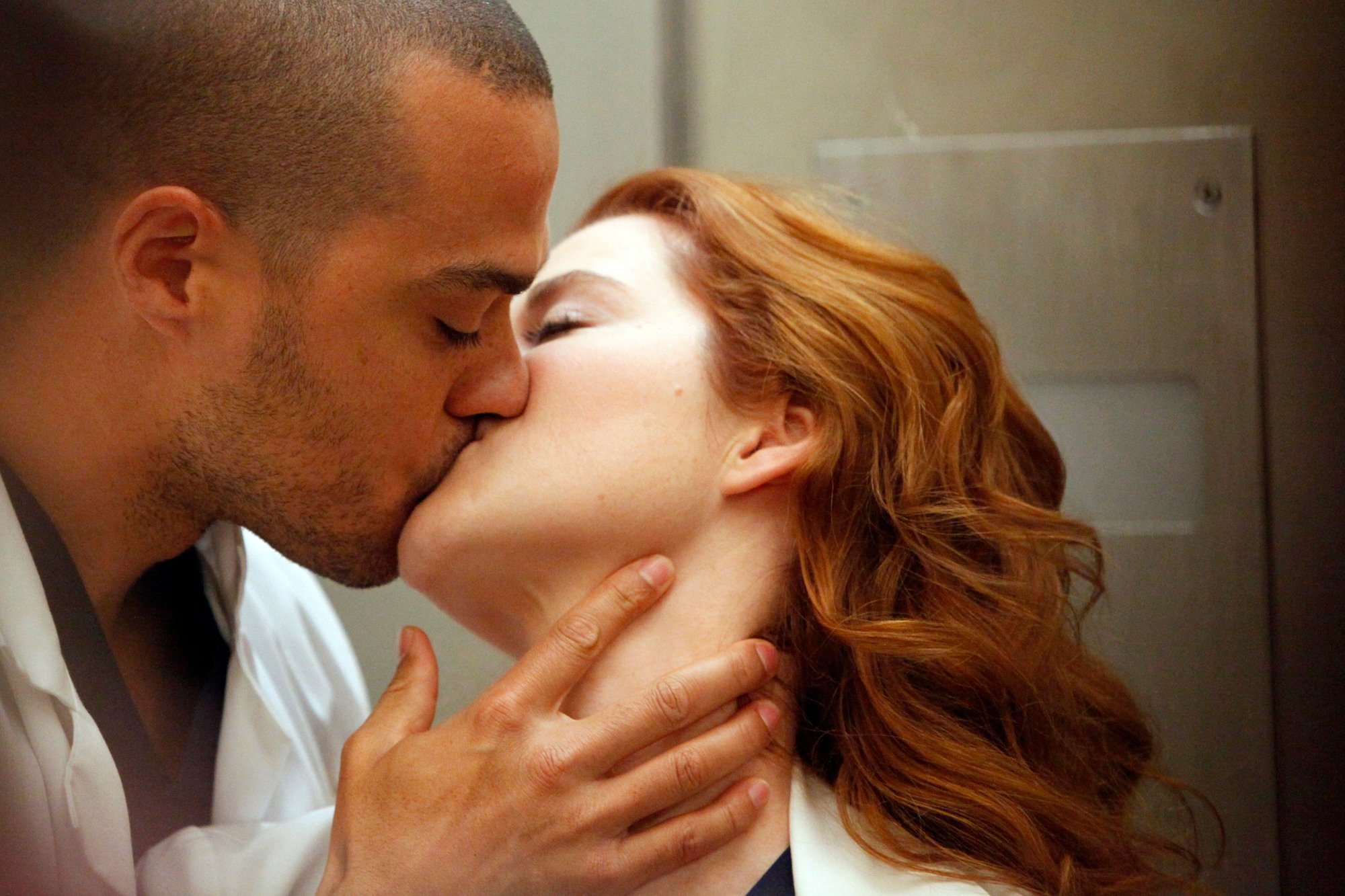 Jesse Williams as Jackson Avery and Sarah Drew as April Kepner on ABC's "Grey's Anatomy" - Season Ten