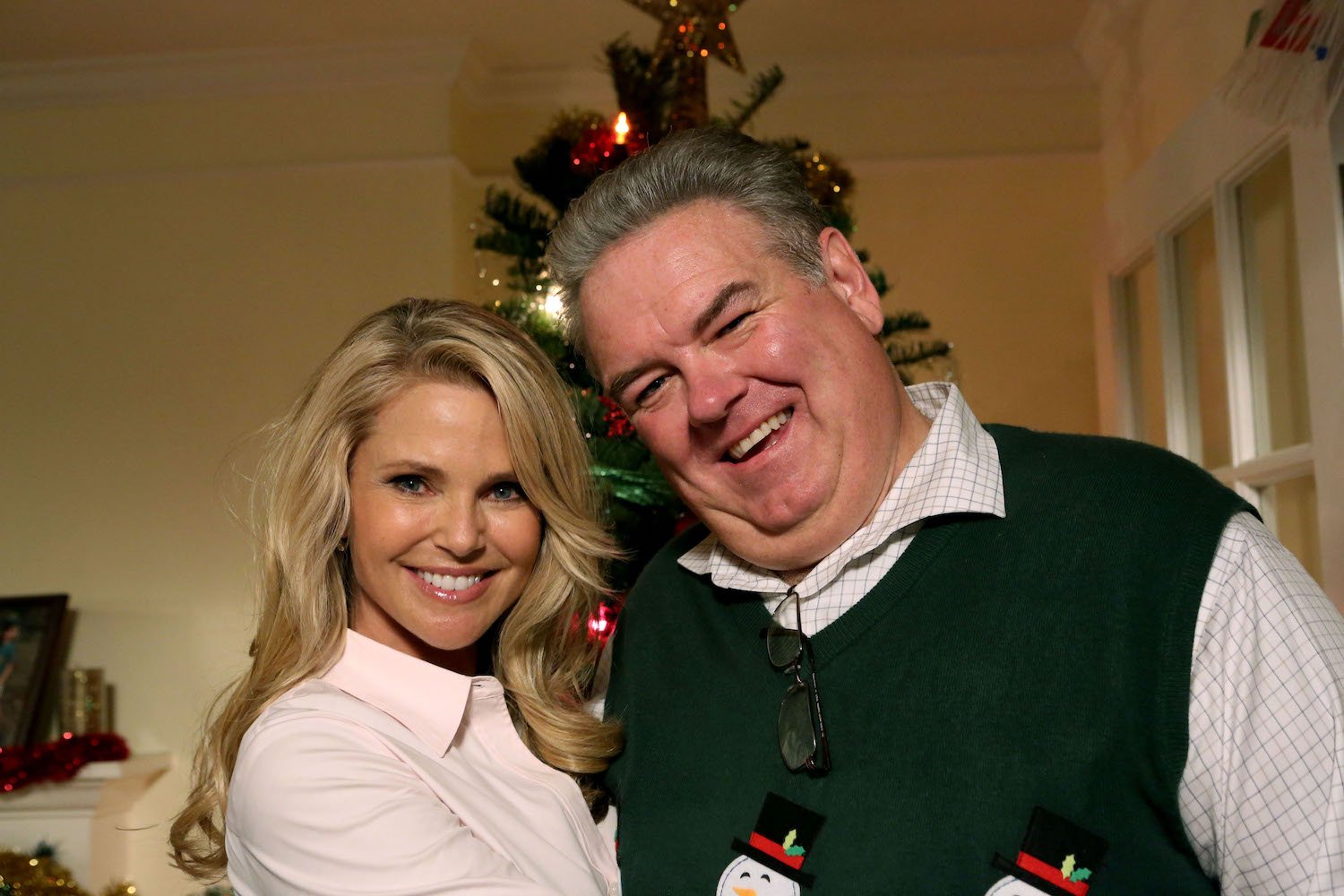 Jim O'Heir and Christie Brinkley