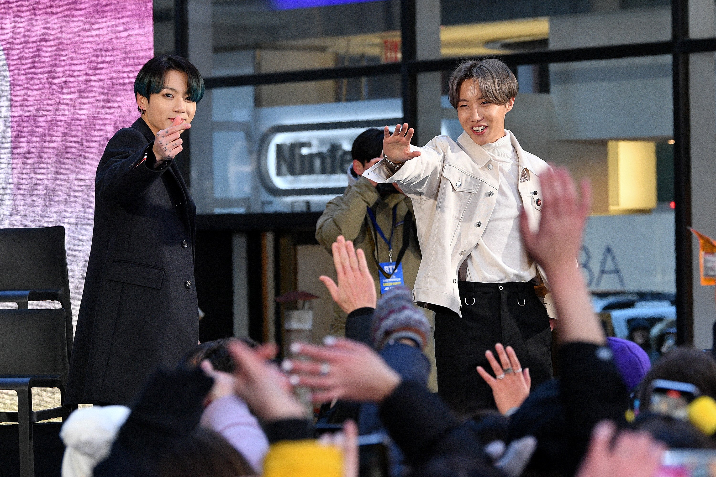 Jungkook and J-Hope of the K-pop boy band BTS visit the "Today" Show