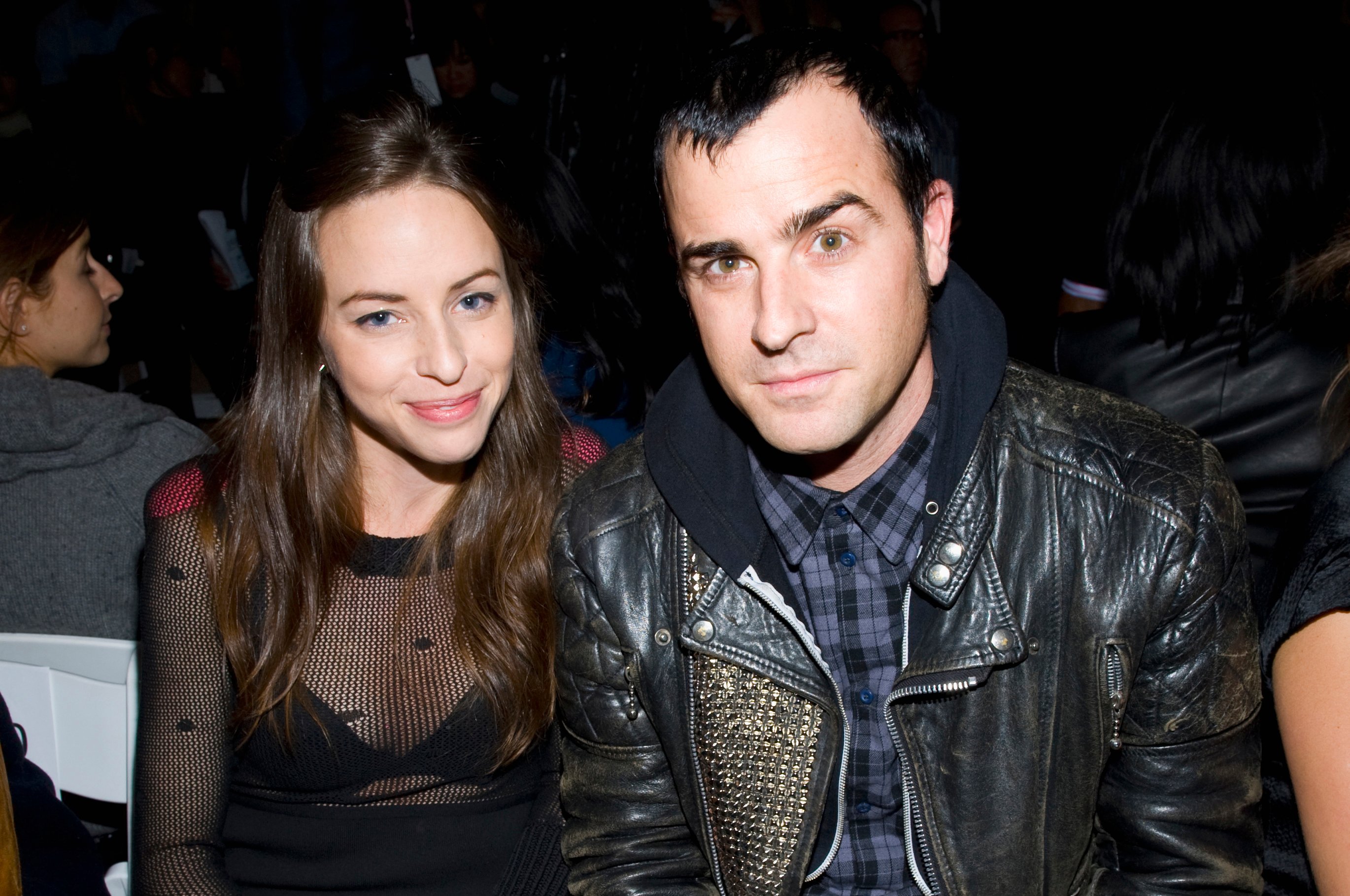 Heidi Bivens and Justin Theroux attend Mercedes Benz Fashion Week 