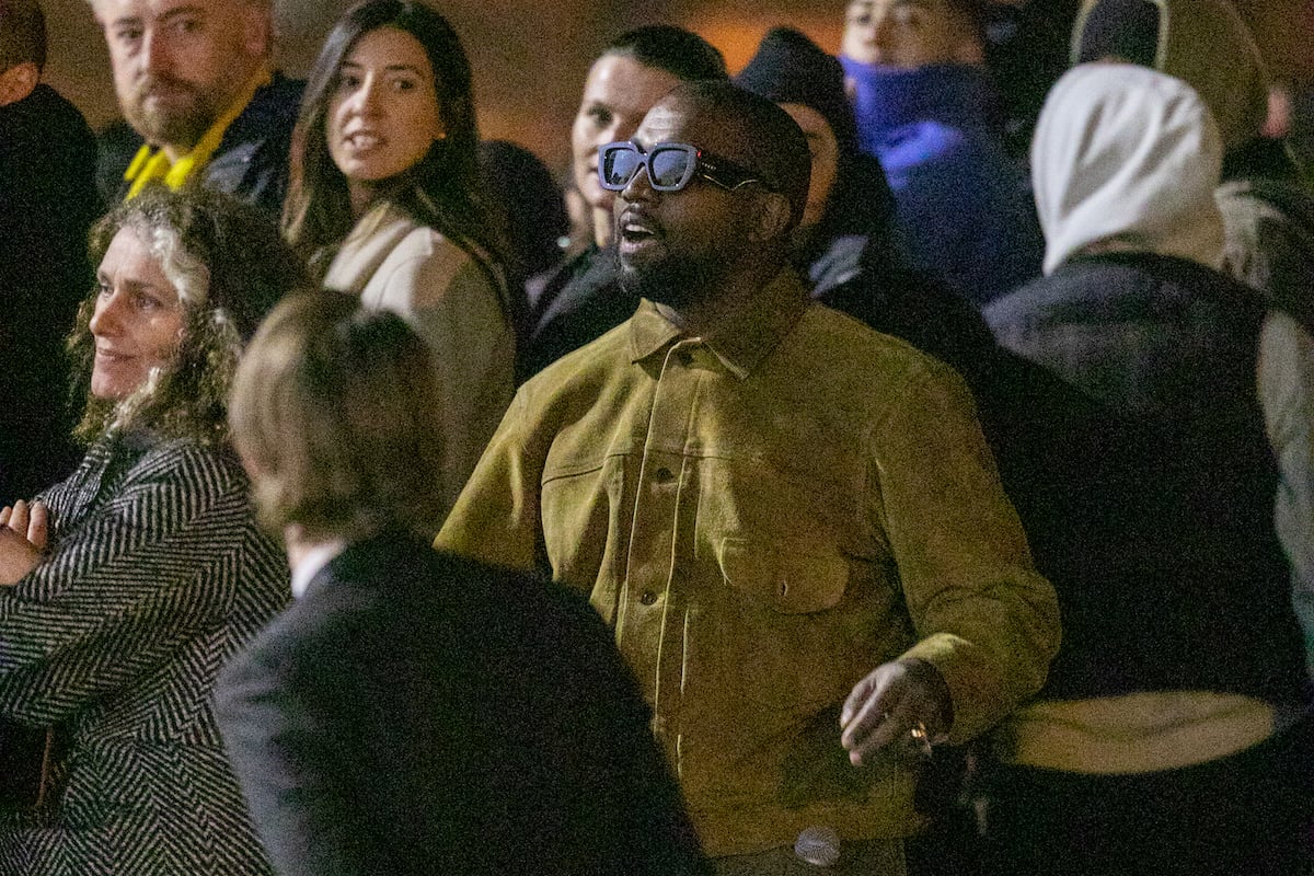 Kanye West attends the 'Yeezy Season 8' show as part of the Paris Fashion Week Womenswear Fall/Winter 2020/2021 on March 02, 2020 