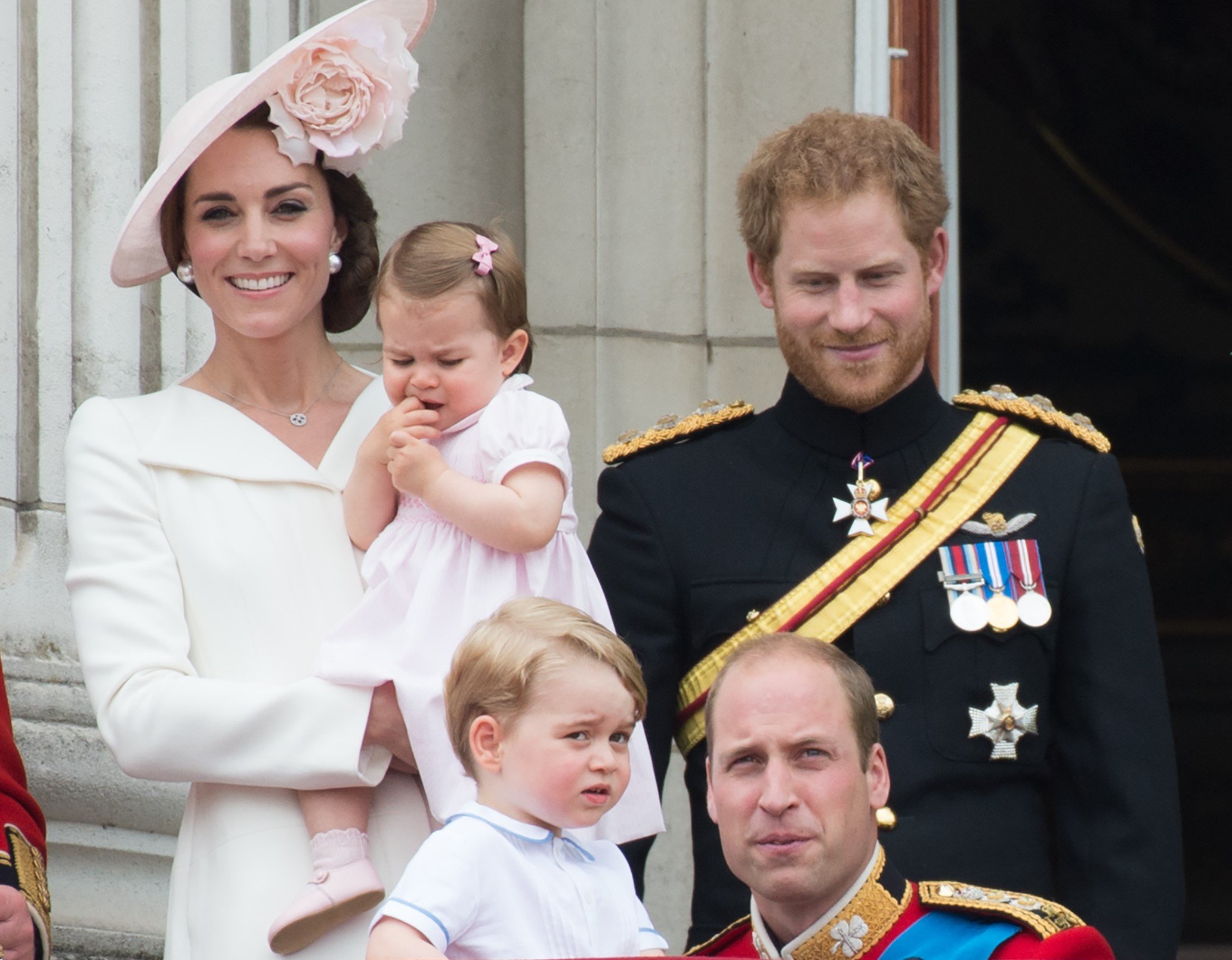  Kate Middleton, Princess Charlotte, Prince Harry, Prince George, and Prince William
