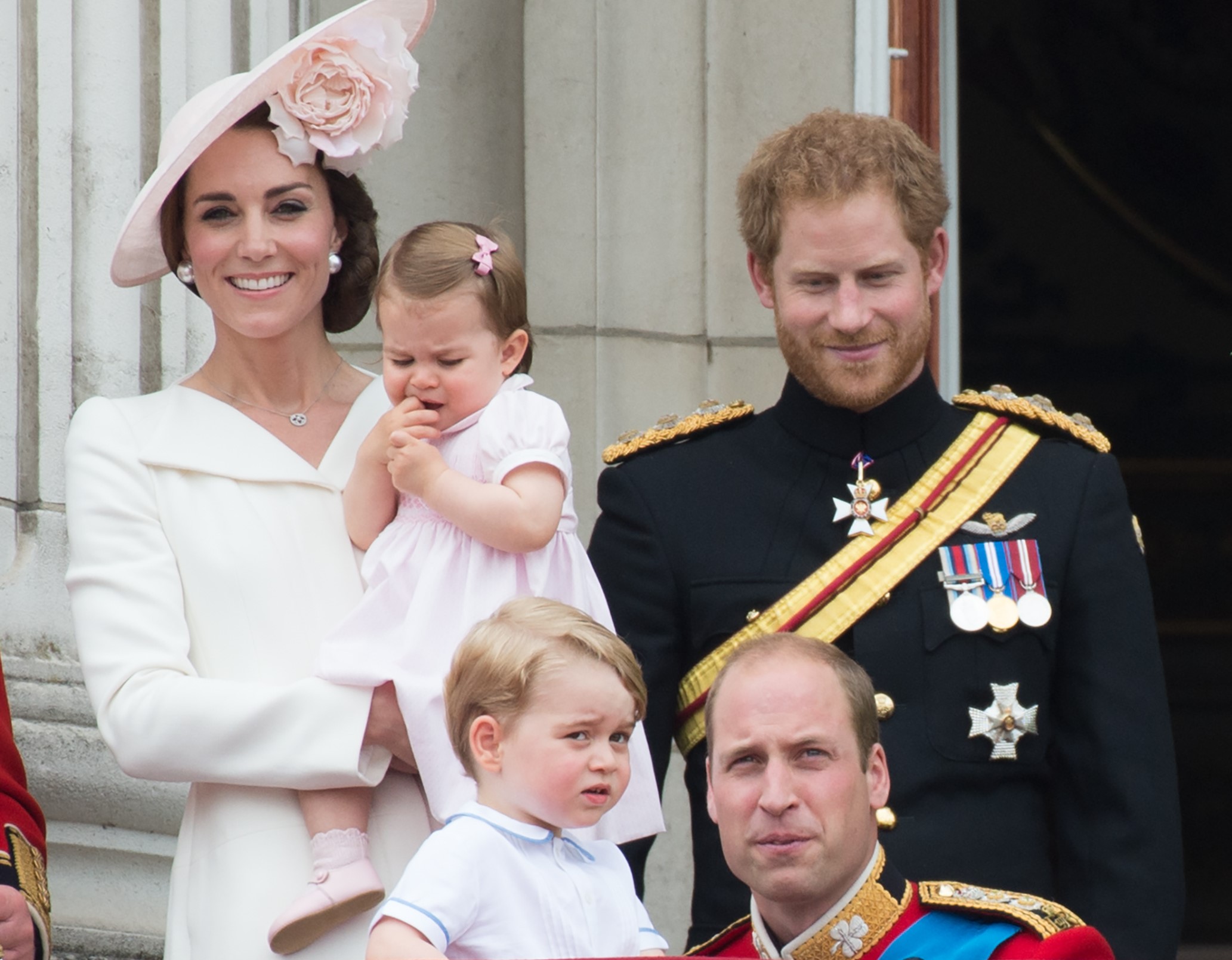 Kate Middleton, Princess Charlotte, Prince Harry, Prince George, and Prince William