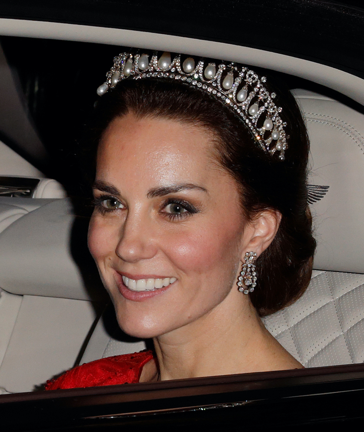 Kate Middleton leaves 2016 Diplomatic Reception at Buckingham Palace