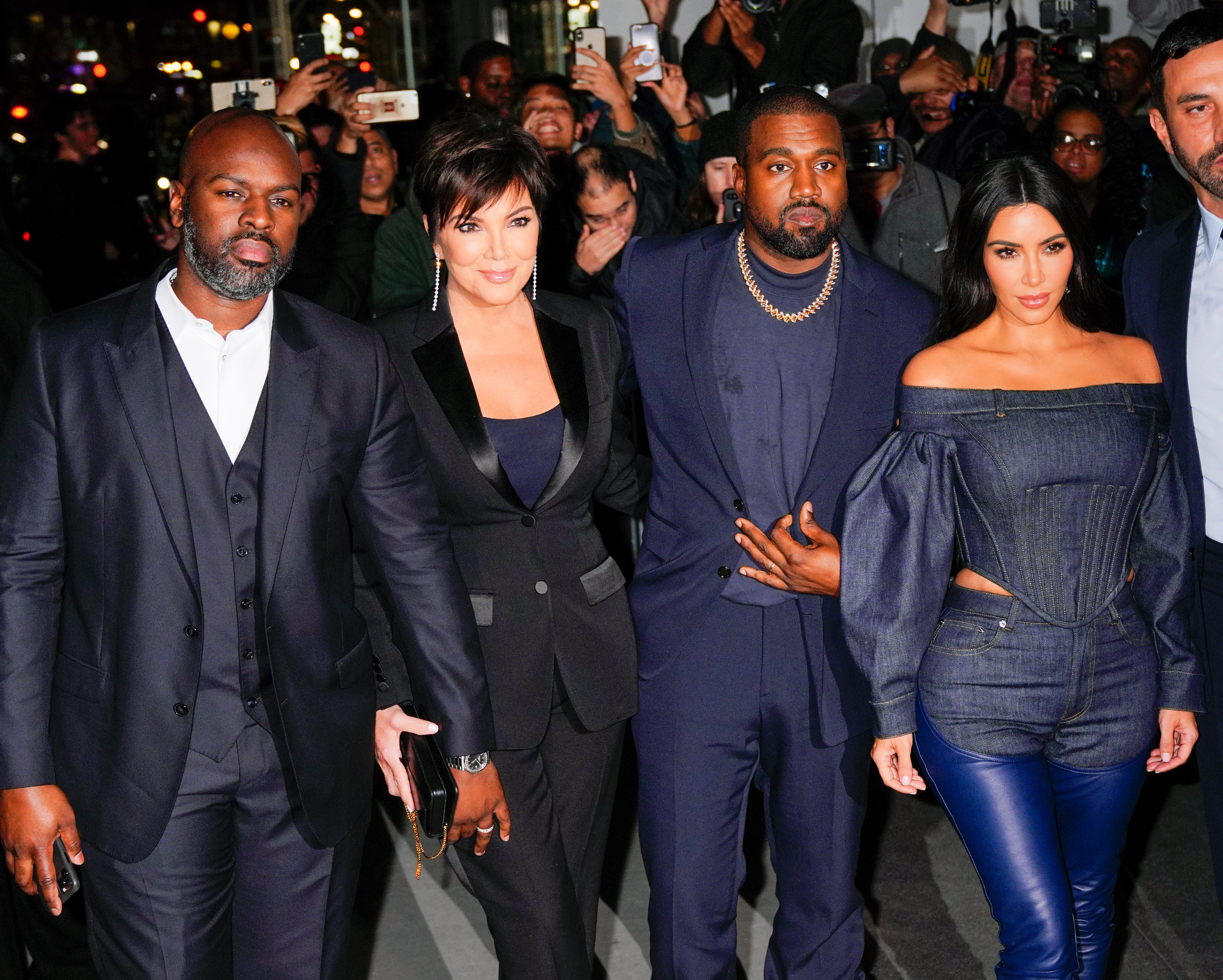 Kris Jenner, Kanye West, and Kim Kardashian West