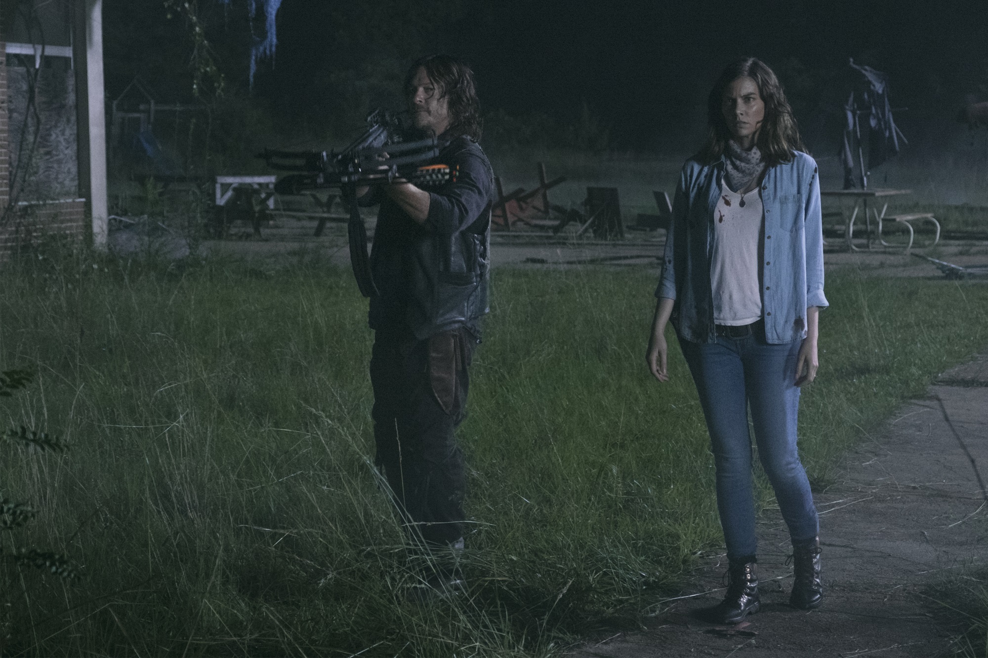 Lauren Cohan and Norman Reedus
