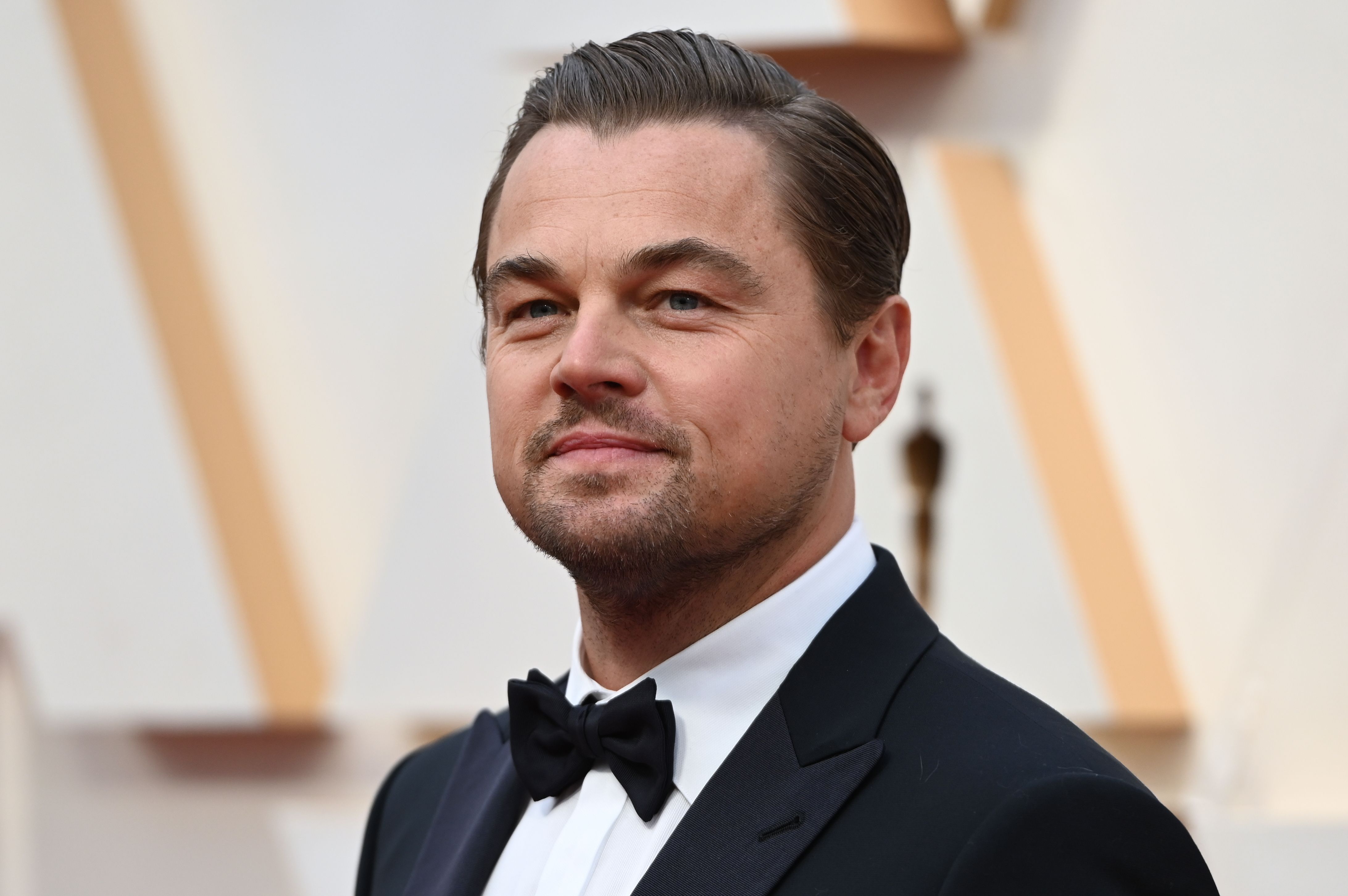 Leonardo DiCaprio arriving at the Oscars