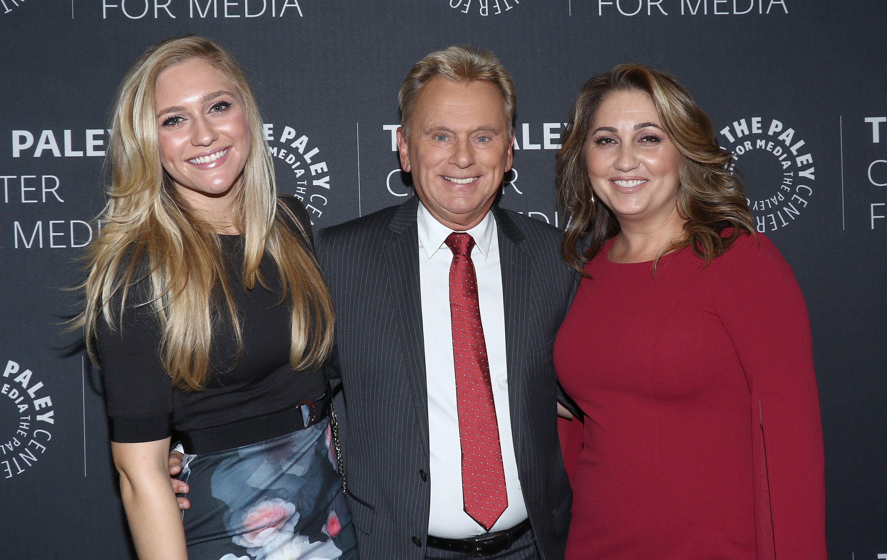 Maggie Sajak, Pat Sajak, and Lesly Brown attend an event