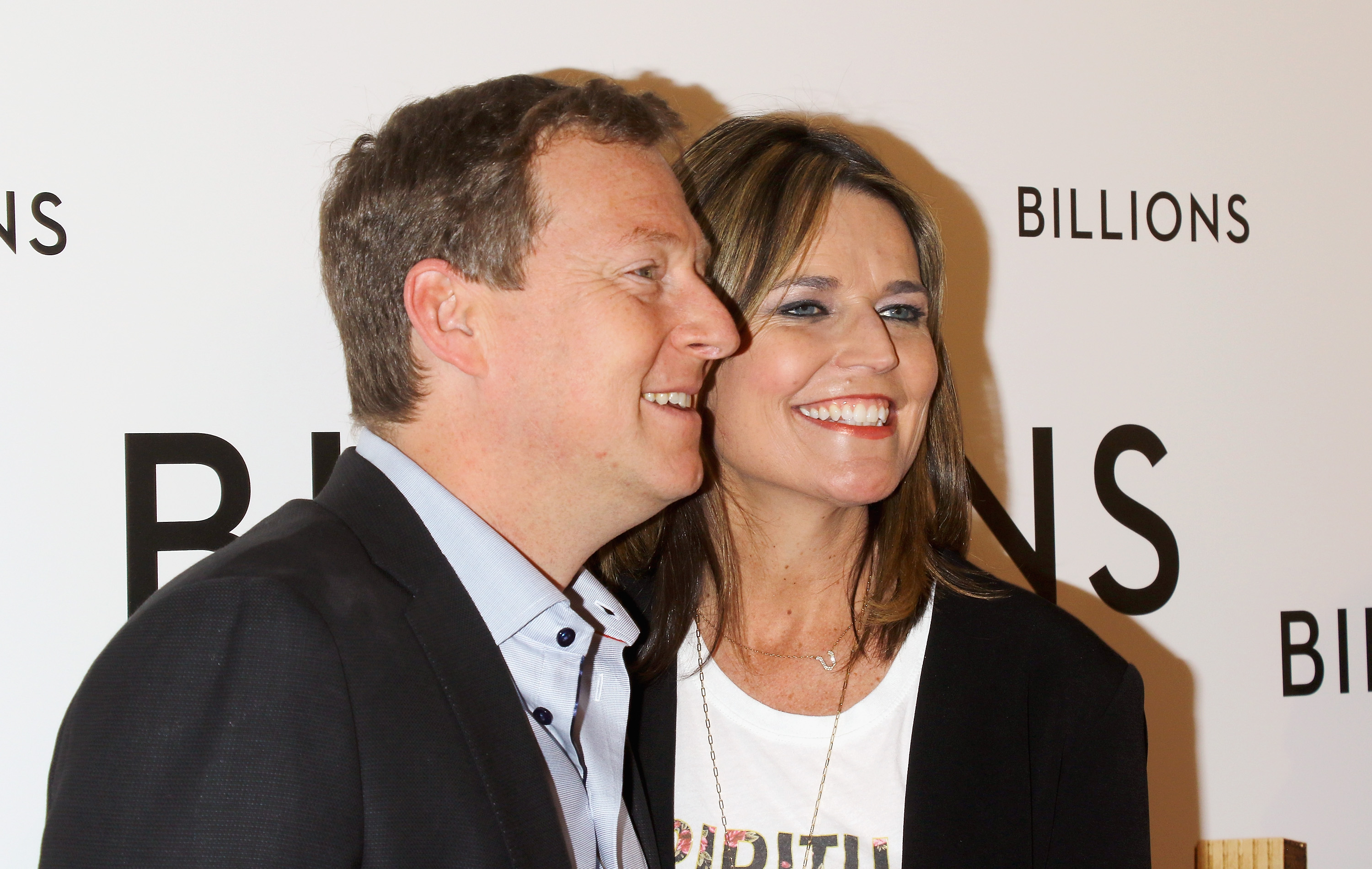 Michael Feldman and Savannah Guthrie attend the 'Billions' series premiere 