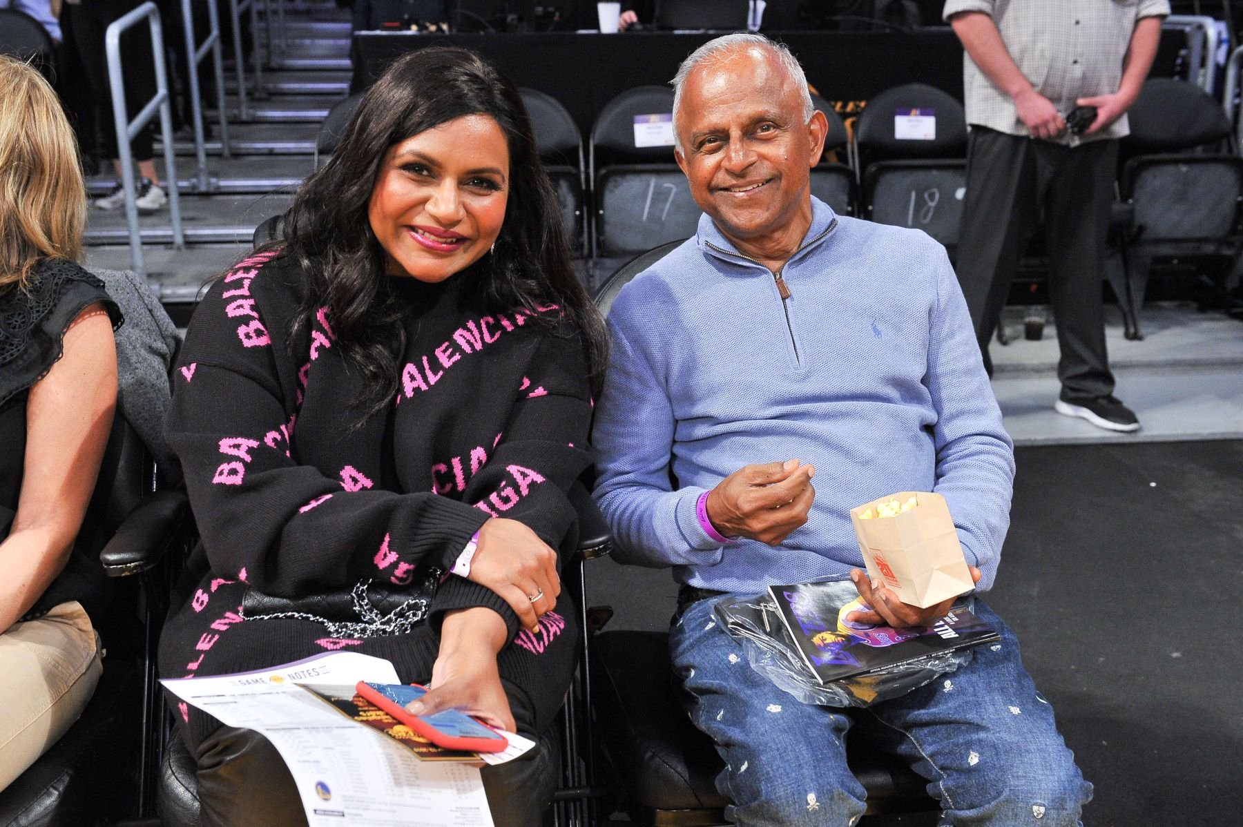 Mindy Kaling and her father