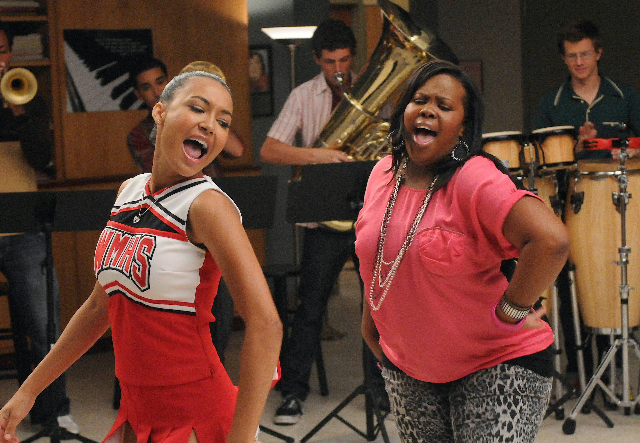 Naya Rivera and Amber Riley in 'Glee' Season 2