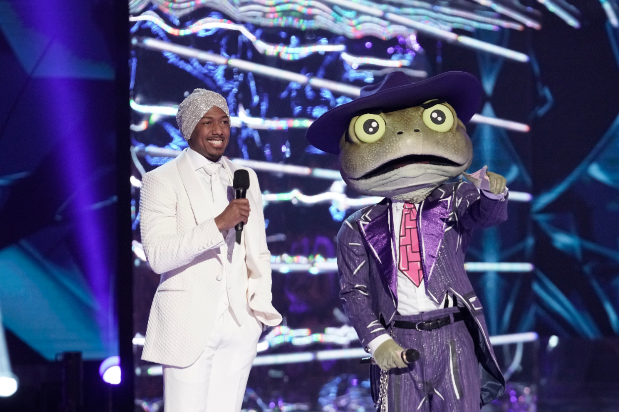 Nick Cannon and The Frog in the all-new Couldnt Mask For Anything More: The Grand Finale! season finale episode of 'The Masked Singer'