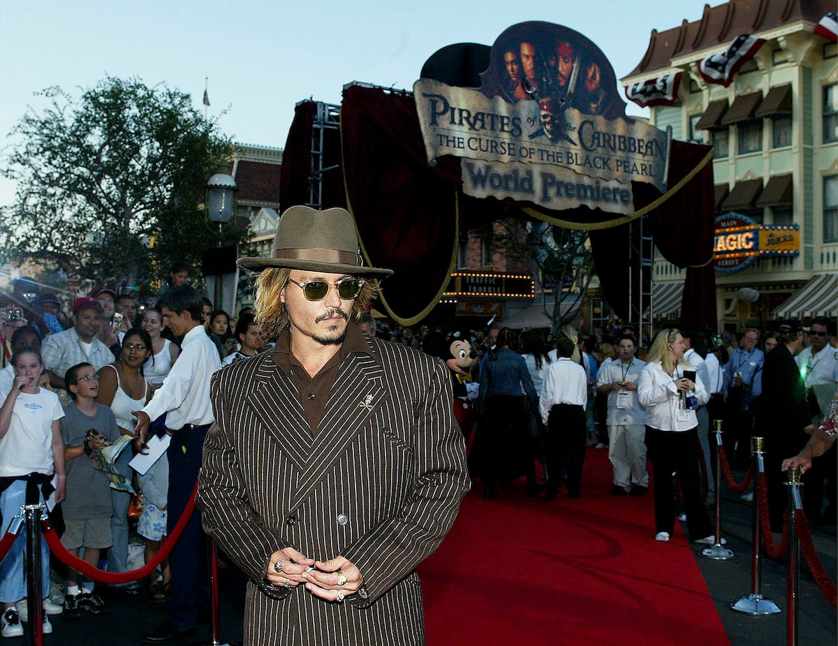 Johnny Depp at the 'Pirates of the Caribbean: The Curse of the Black Pearl' premiere