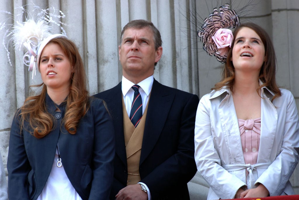 Prince Andrew and Princess Beatrice and Princess Eugenie