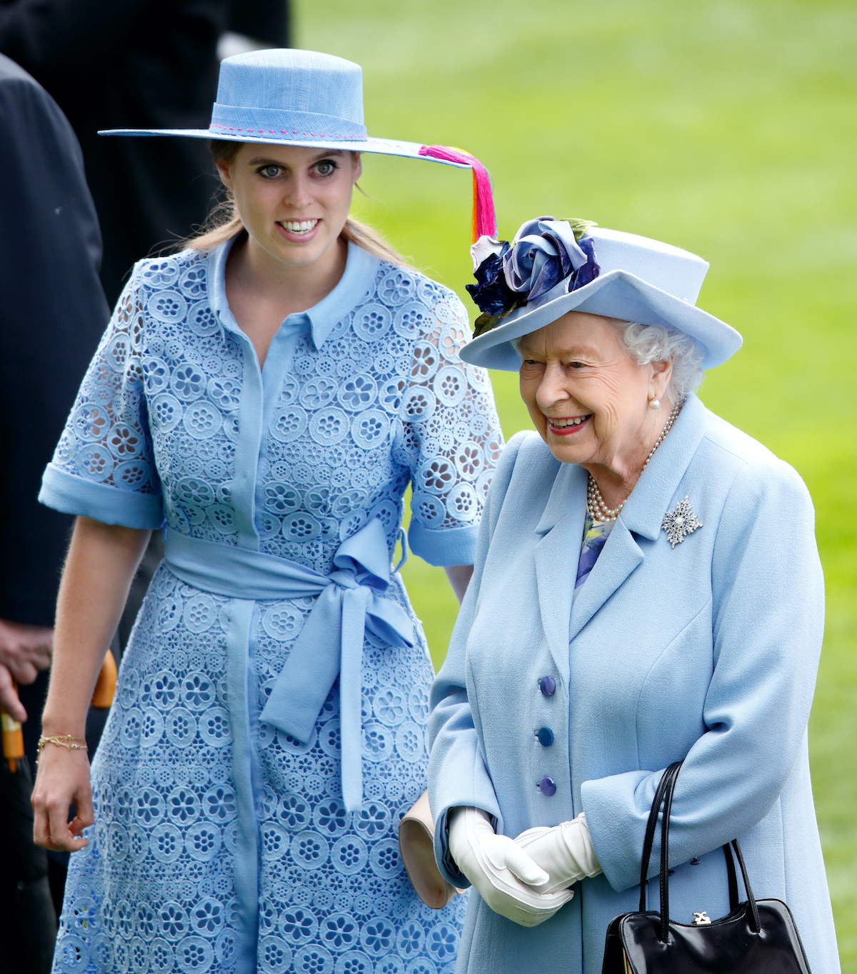 Princess Beatrice of York and Queen Elizabeth II at 2019 Royal Ascot