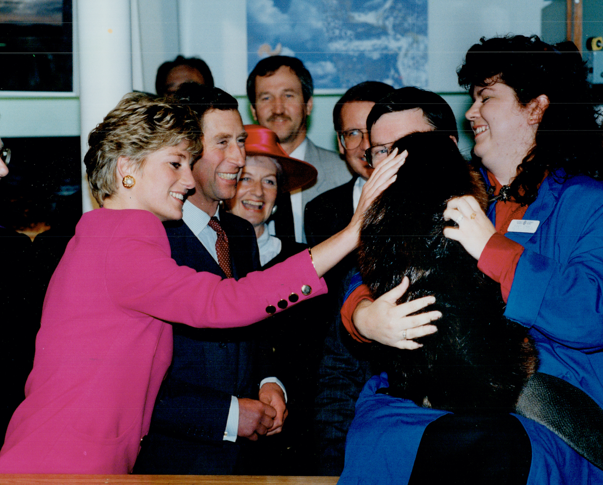 Princess Diana and Prince Charles meet a beaver