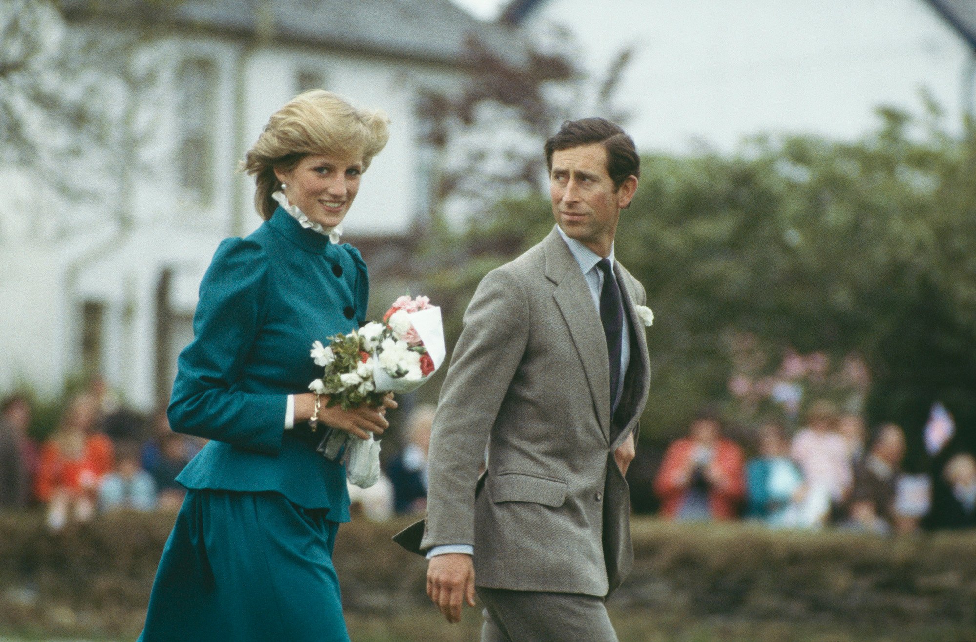 Princess Diana and Prince Charles visit Cornwall