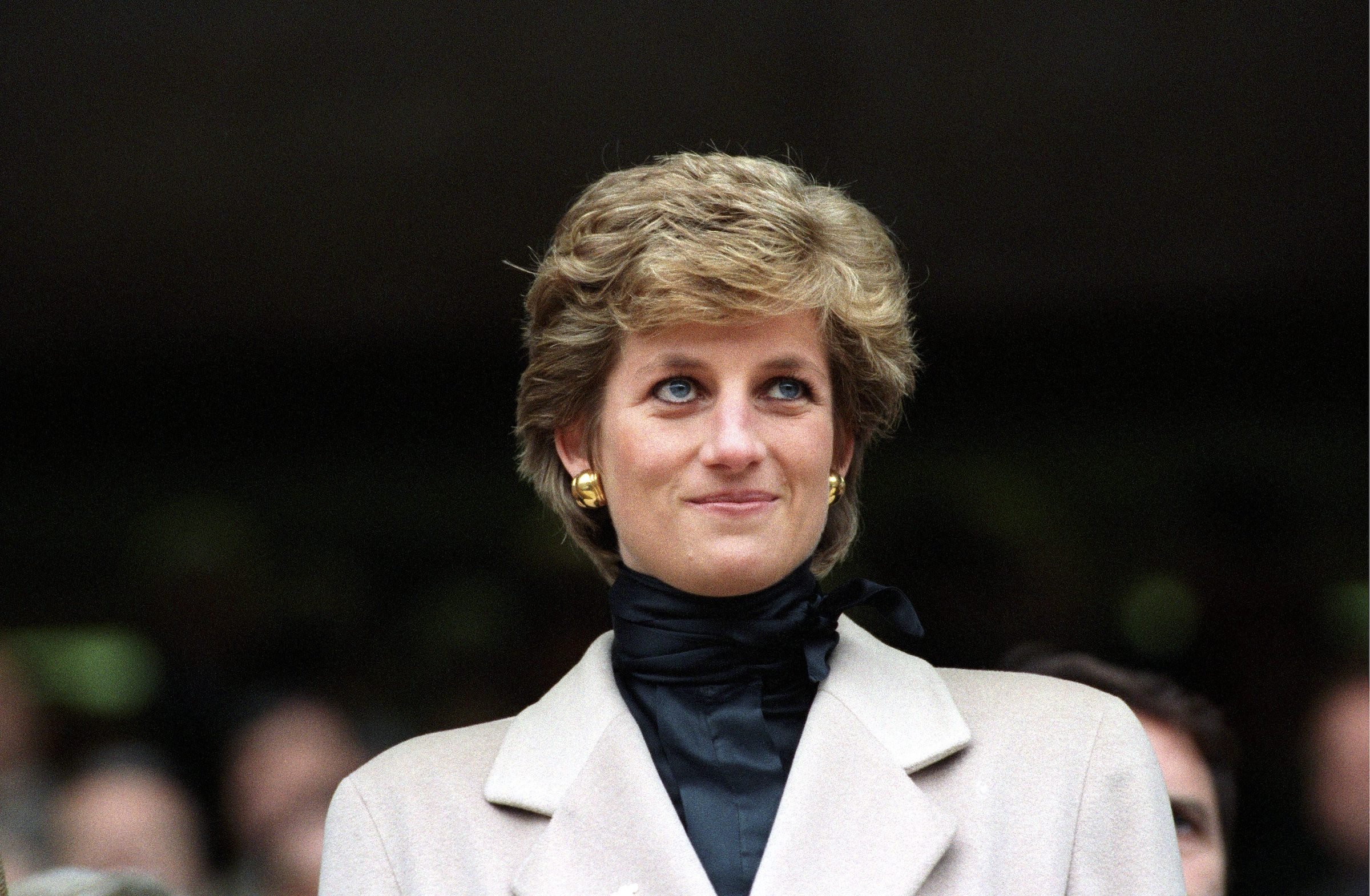 Princess Diana attends a rugby match in France