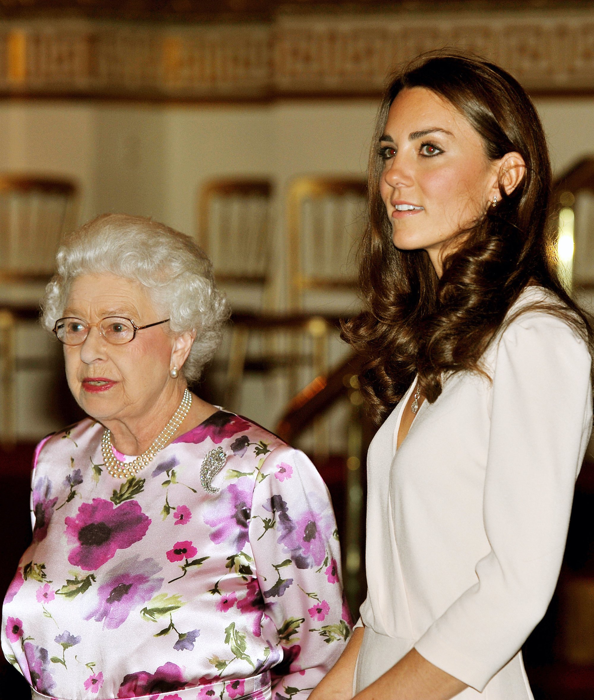 Queen Elizabeth II and Kate Middleton