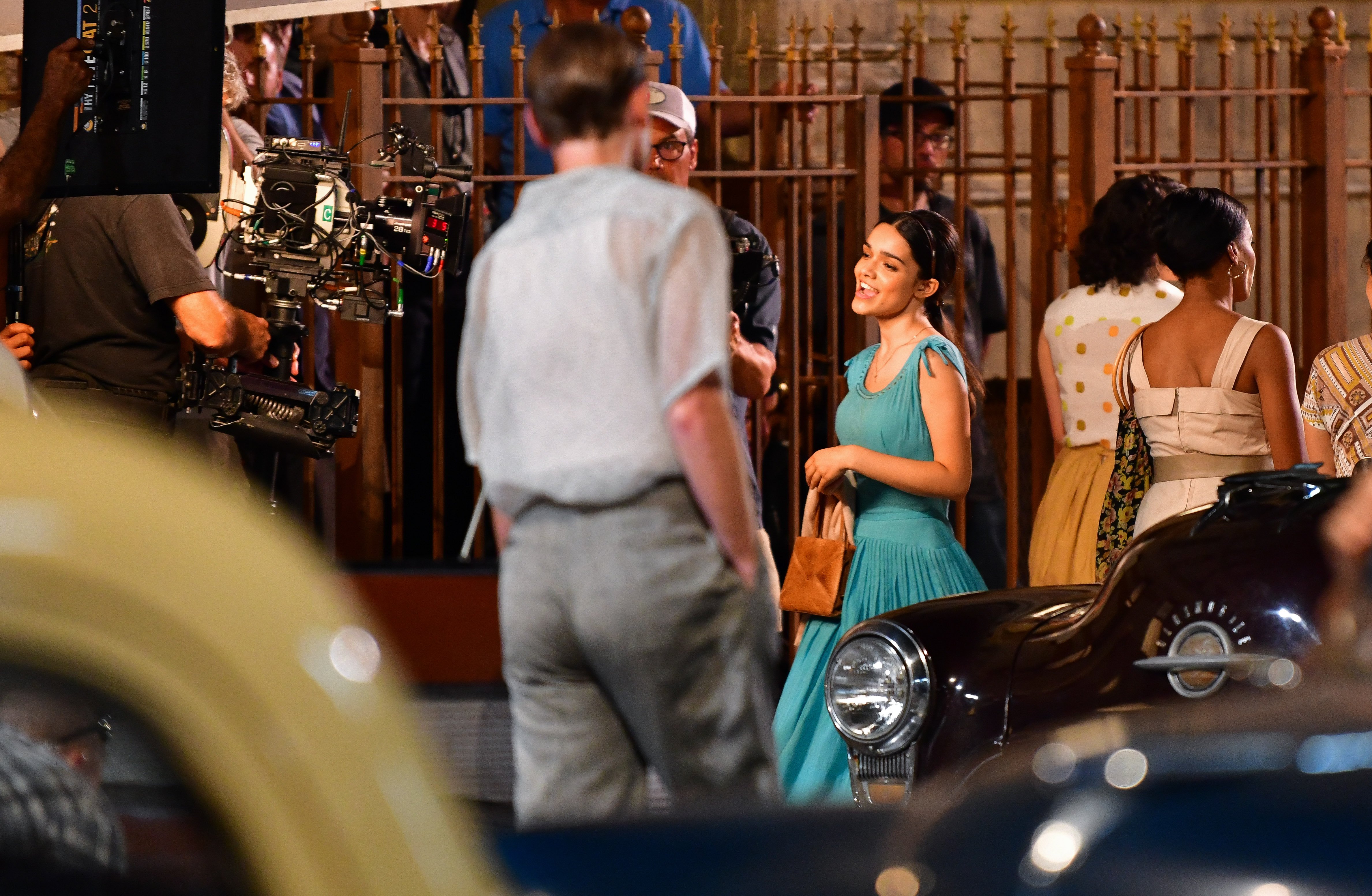 Rachel Zegler seen on location for 'West Side Story'