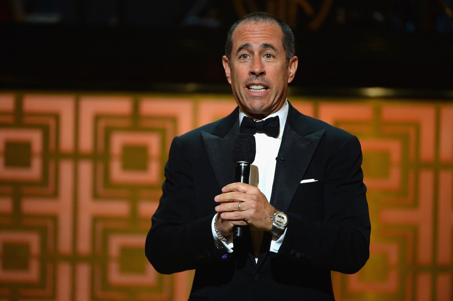 Jerry Seinfeld on stage.