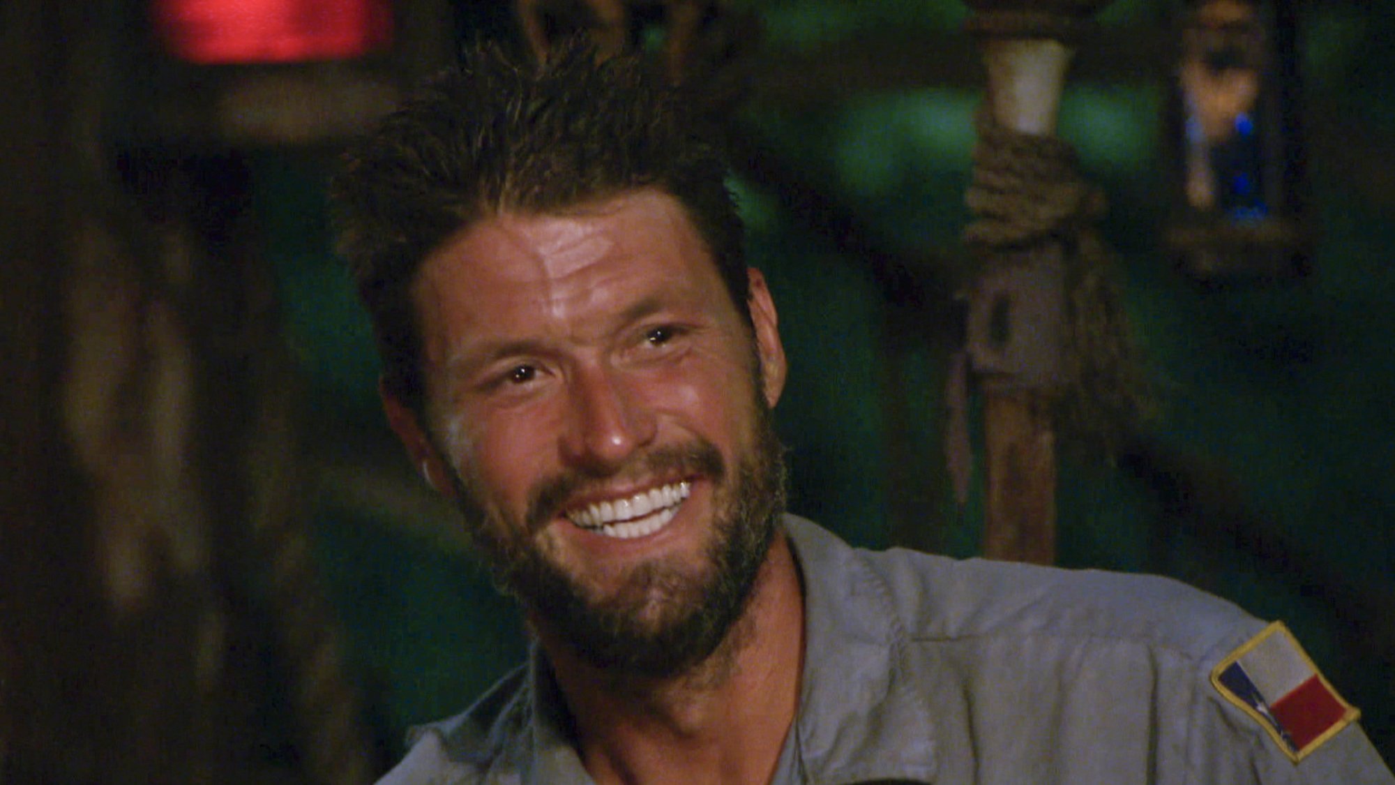 Mike Holloway at Tribal Council during the twelfth episode of 'Survivor'