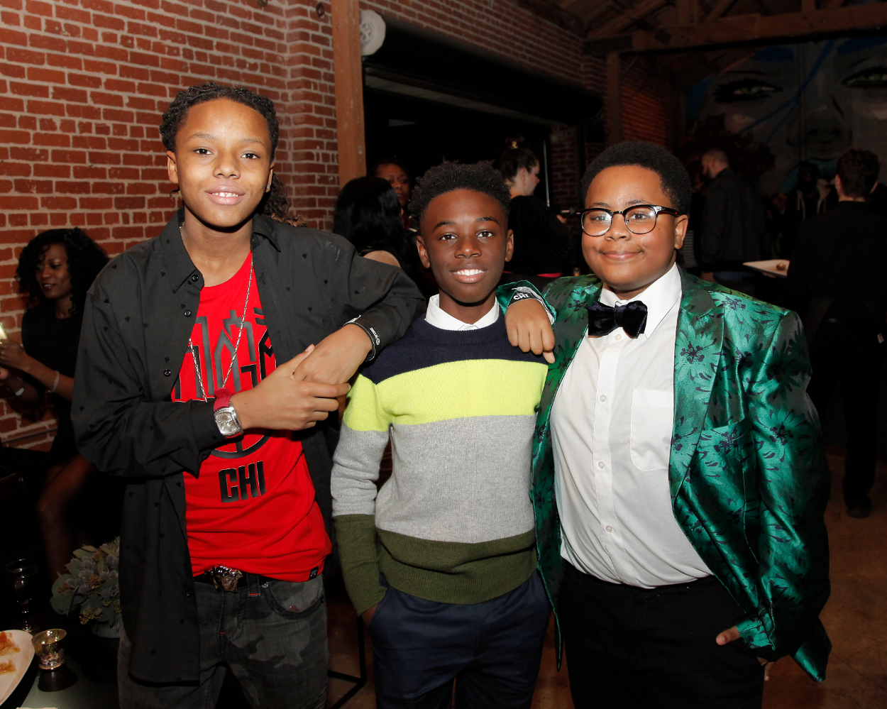 Michael Epps, Alex R. Hibbert and Shamon Brown Jr. attend the premiere of Showtime's 'The Chi' after party