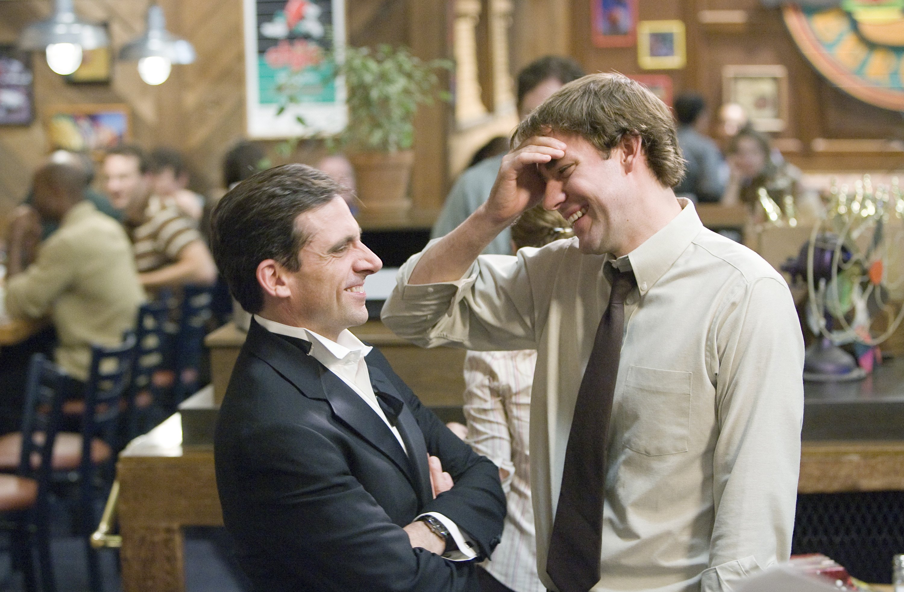 Steve Carell as Michael Scott and John Krasinski as Jim Halpert on 'The Office'