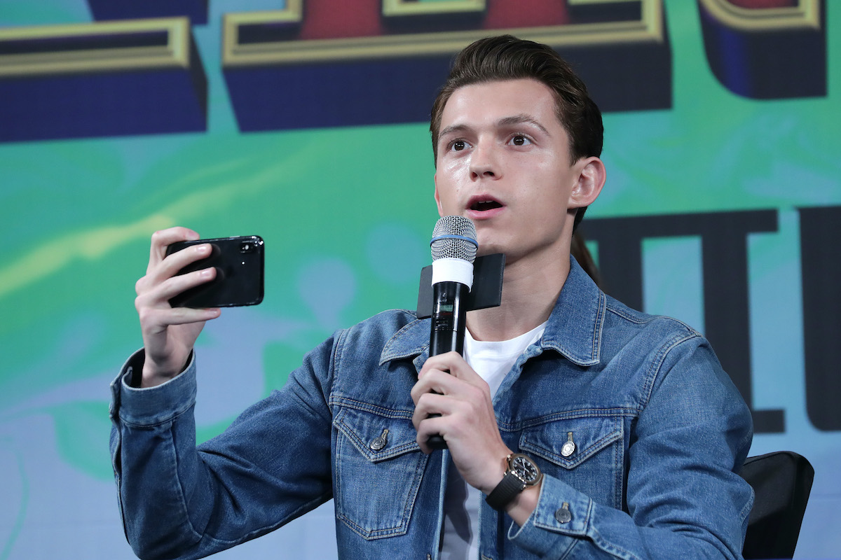 Tom Holland at a 'Spider-Man: Far From Home' press conference