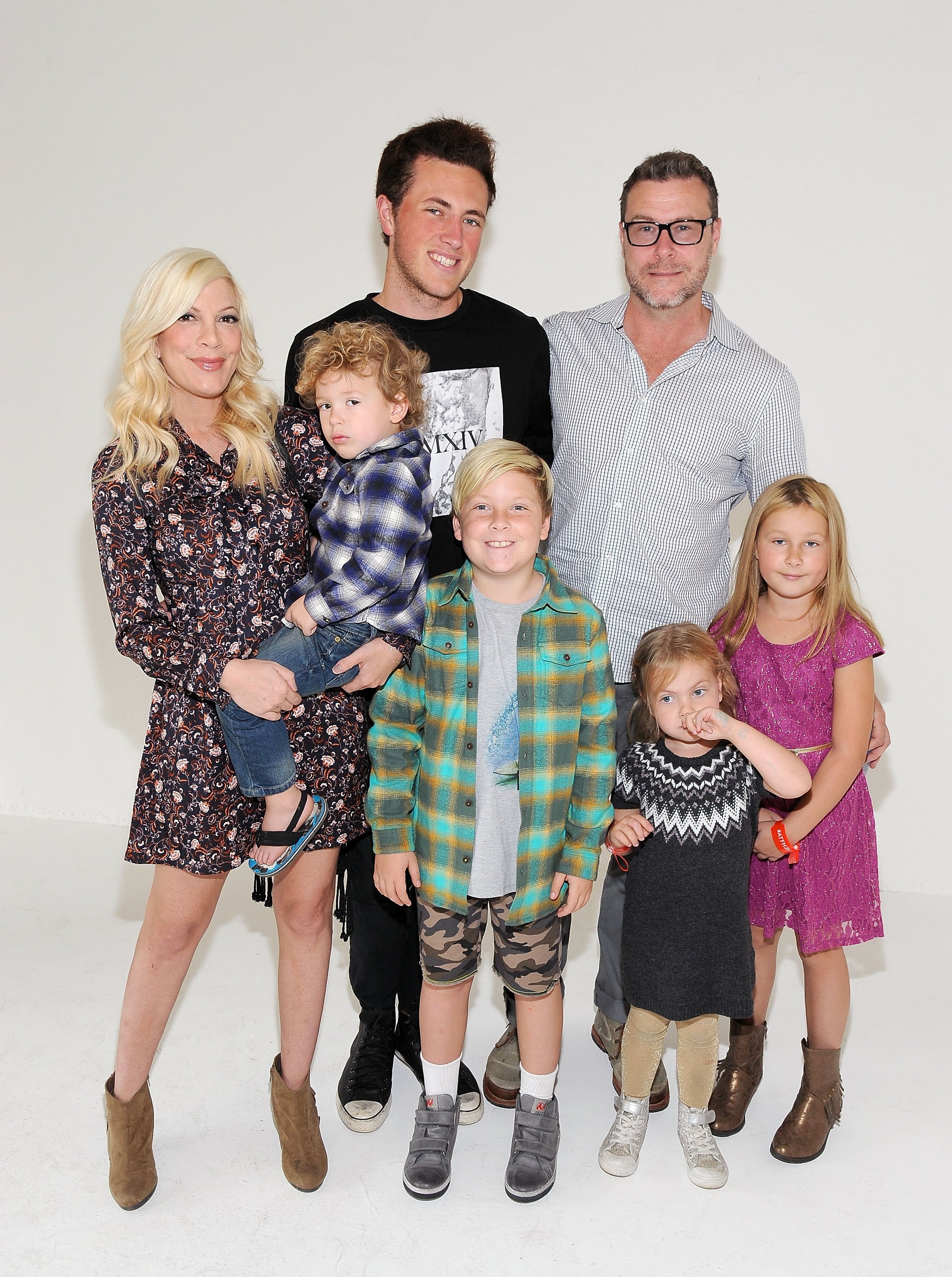 Tori Spelling and Dean McDermott with their children attend the Elizabeth Glaser Pediatric AIDS Foundation's 26th Annual A Time For Heroes Family Festival at Smashbox Studios