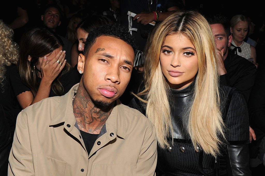 Tyga and Kylie Jenner at a fashion show