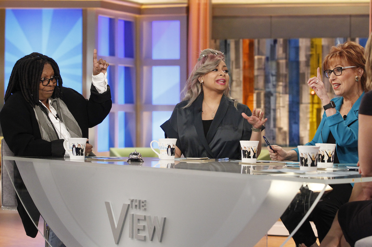 Whoopi Goldberg and Raven Symoné chat with Joy Behar. 