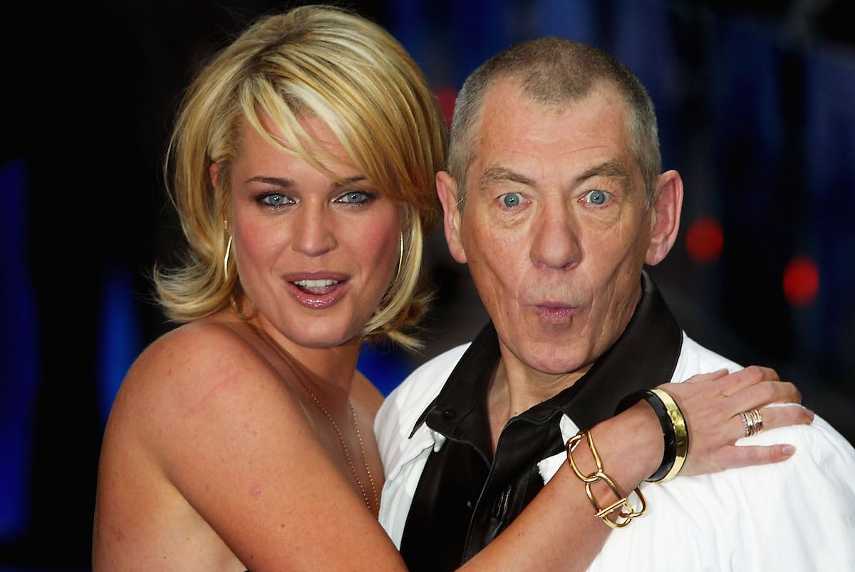 Rebecca Romjin and actor Sir Ian McKellen