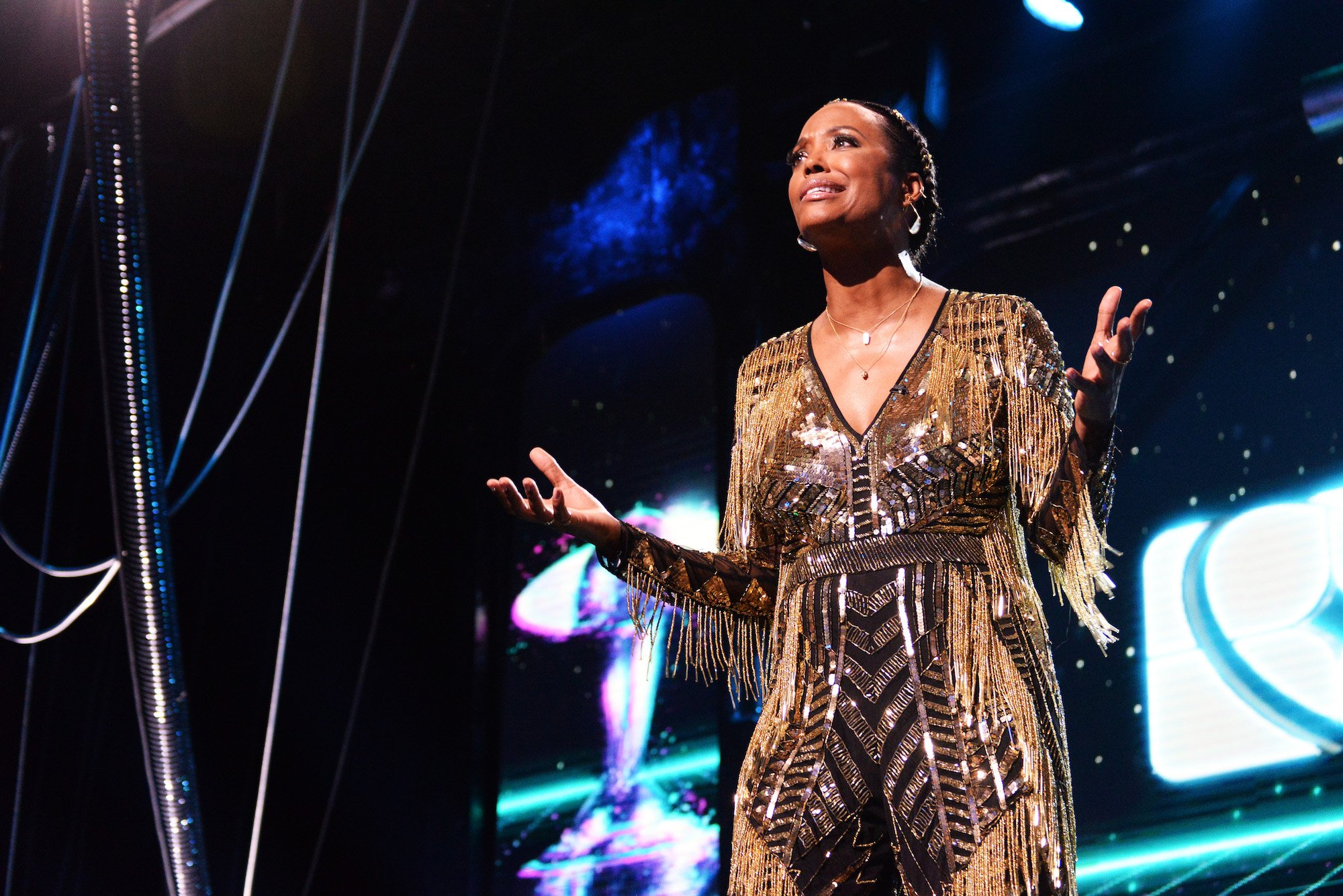 Aisha Tyler speaks onstage