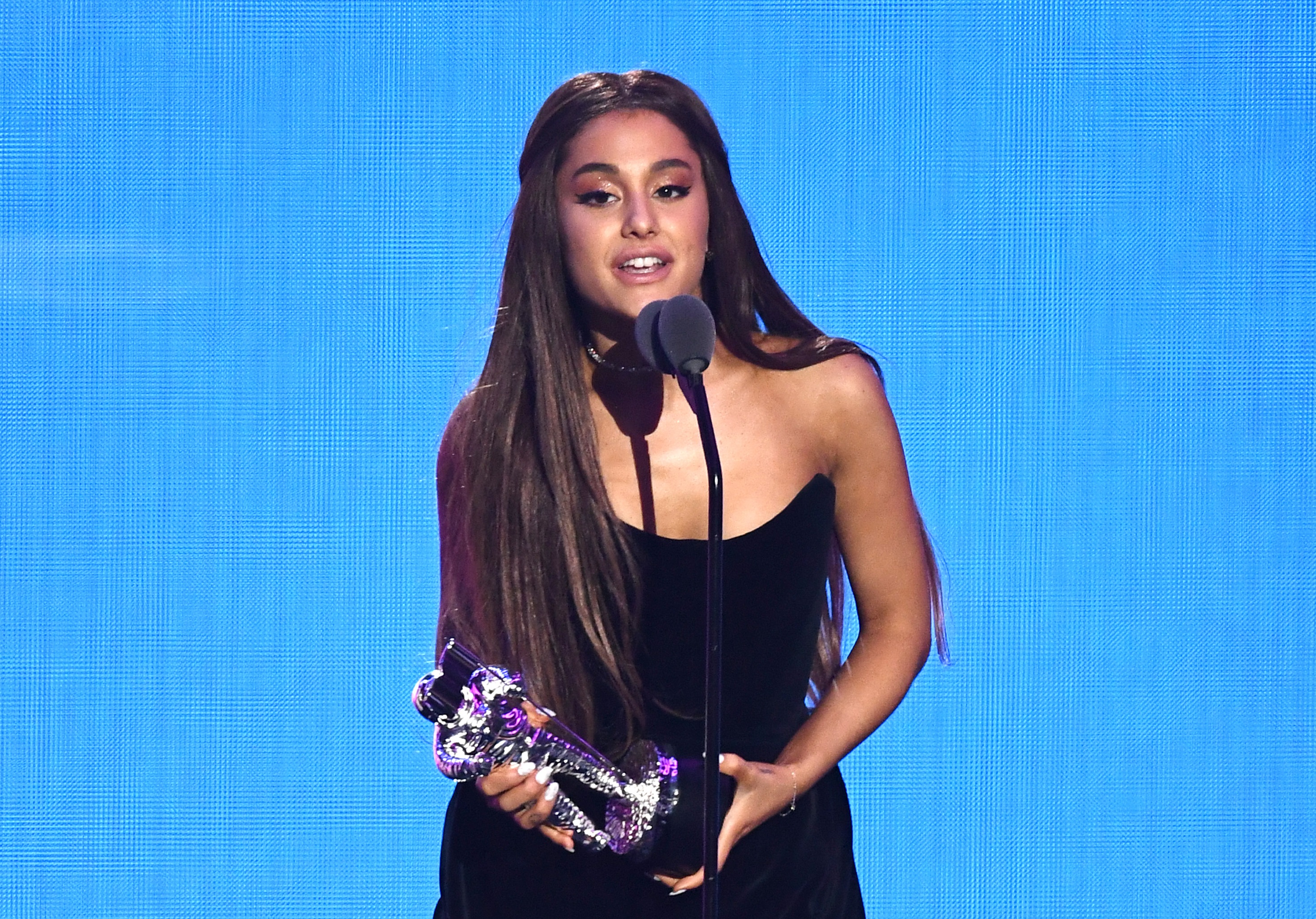 Ariana Grande accepts the award for Best Pop Video onstage during the 2018 MTV Video Music Awards on August 20, 2018 in New York City.