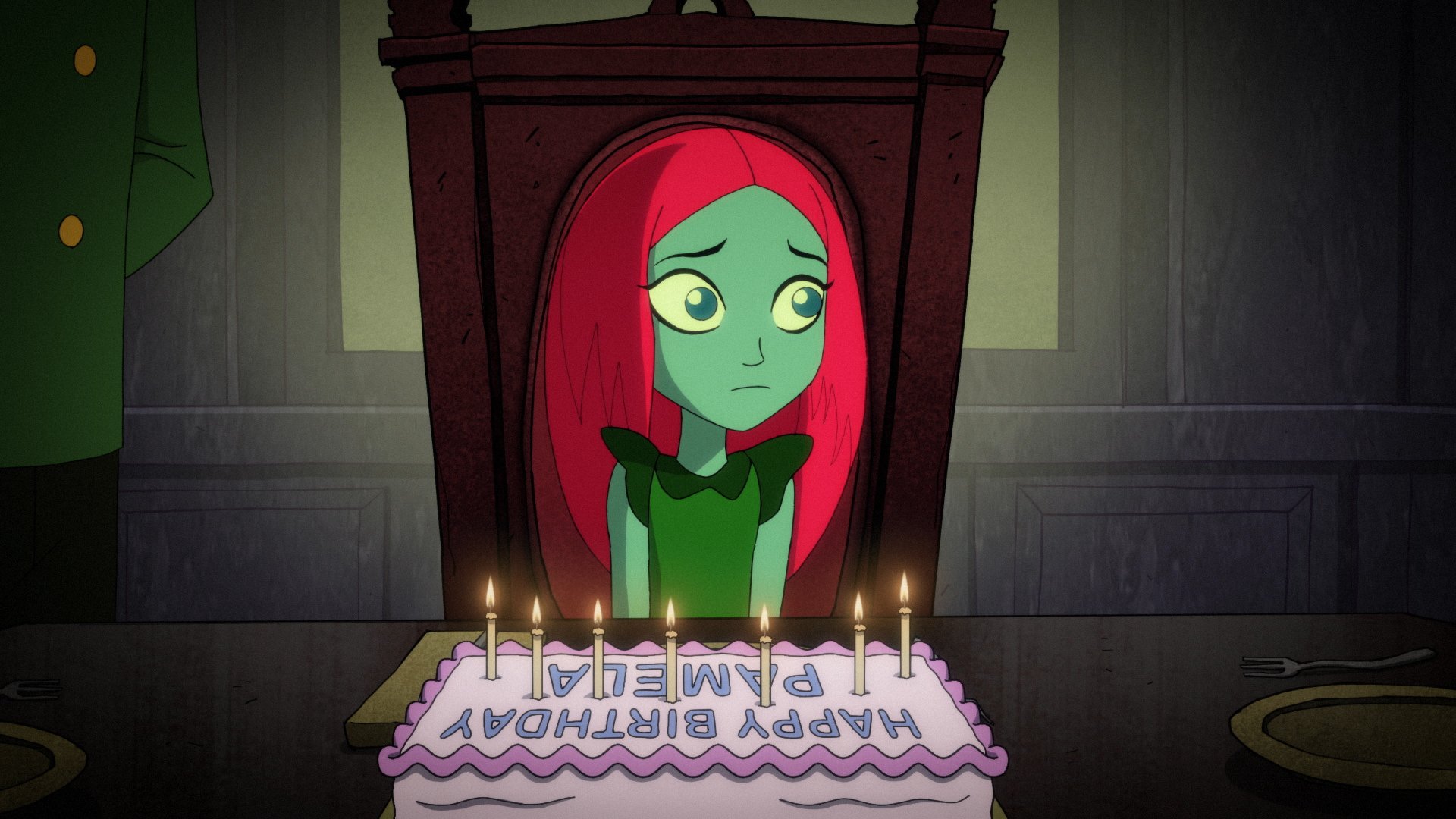 Baby Pamela Isley on her birthday in Poison Ivy's head, Season 1 