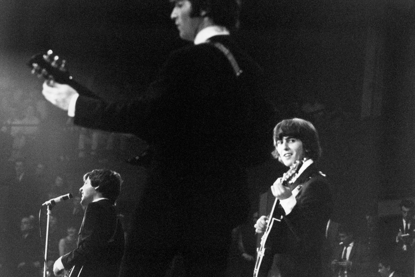 The Beatles onstage in 1965