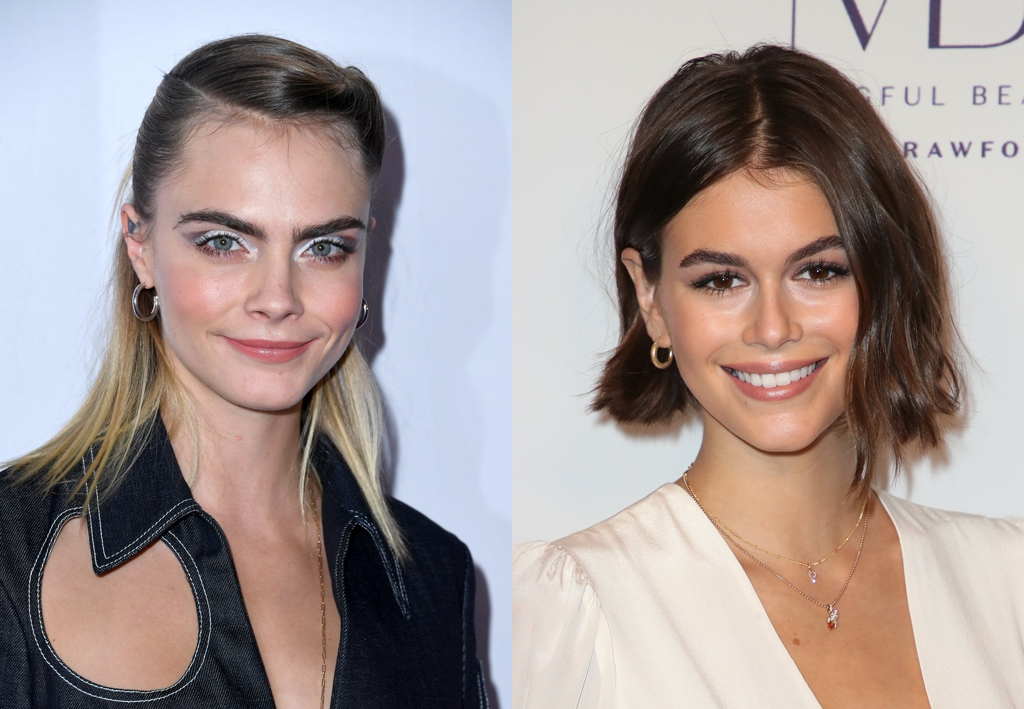 Cara Delevingne and Kaia Gerber composite image