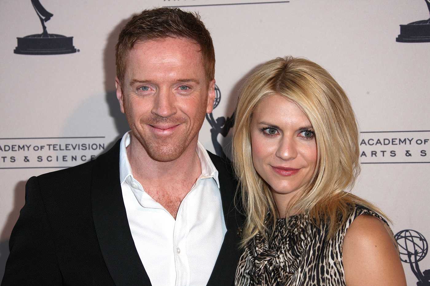 Damian Lewis and Claire Danes posing in 2012