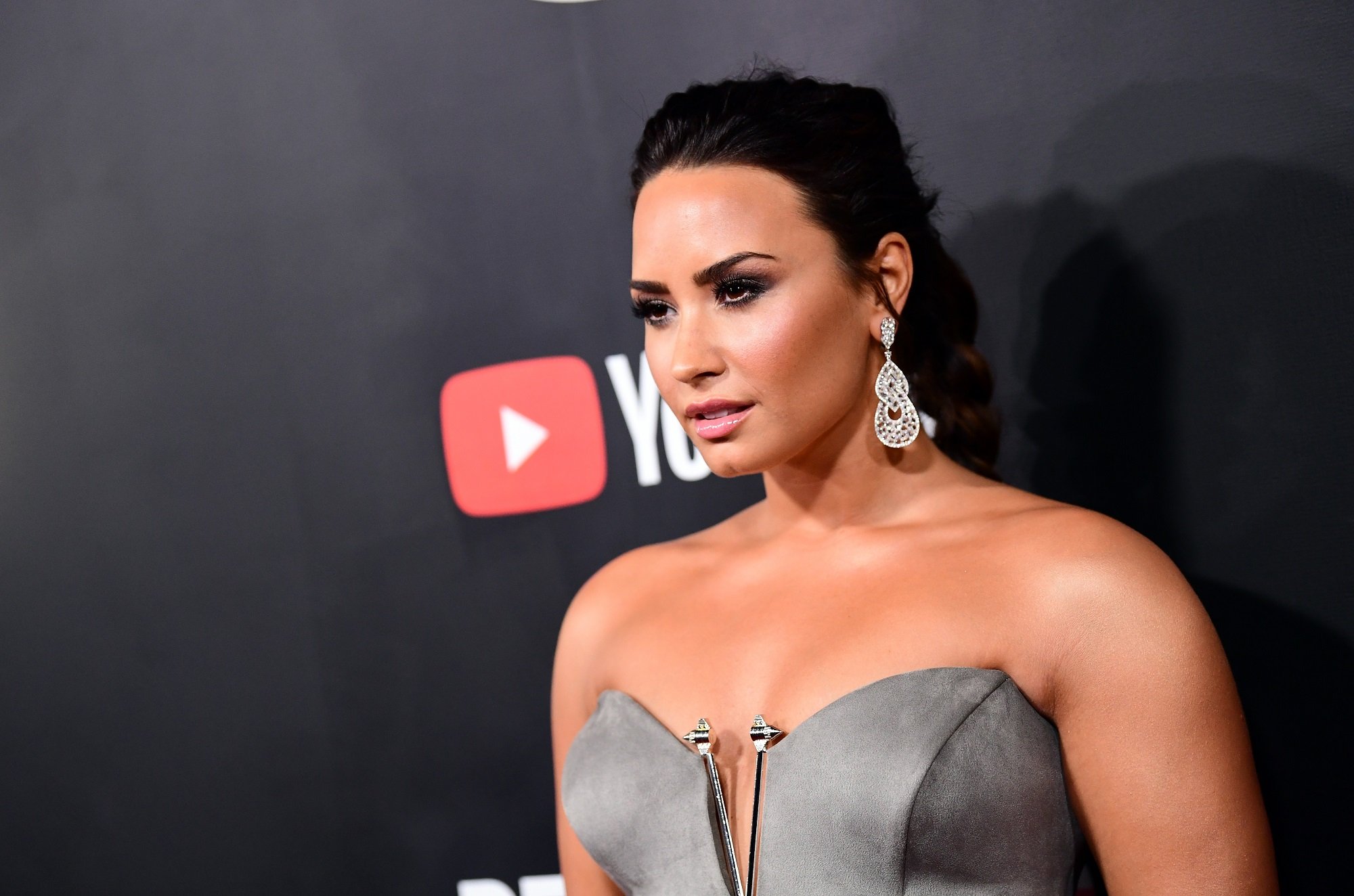 Demi Lovato attends the 'Demi Lovato: Simply Complicated' YouTube premiere on October 11, 2017