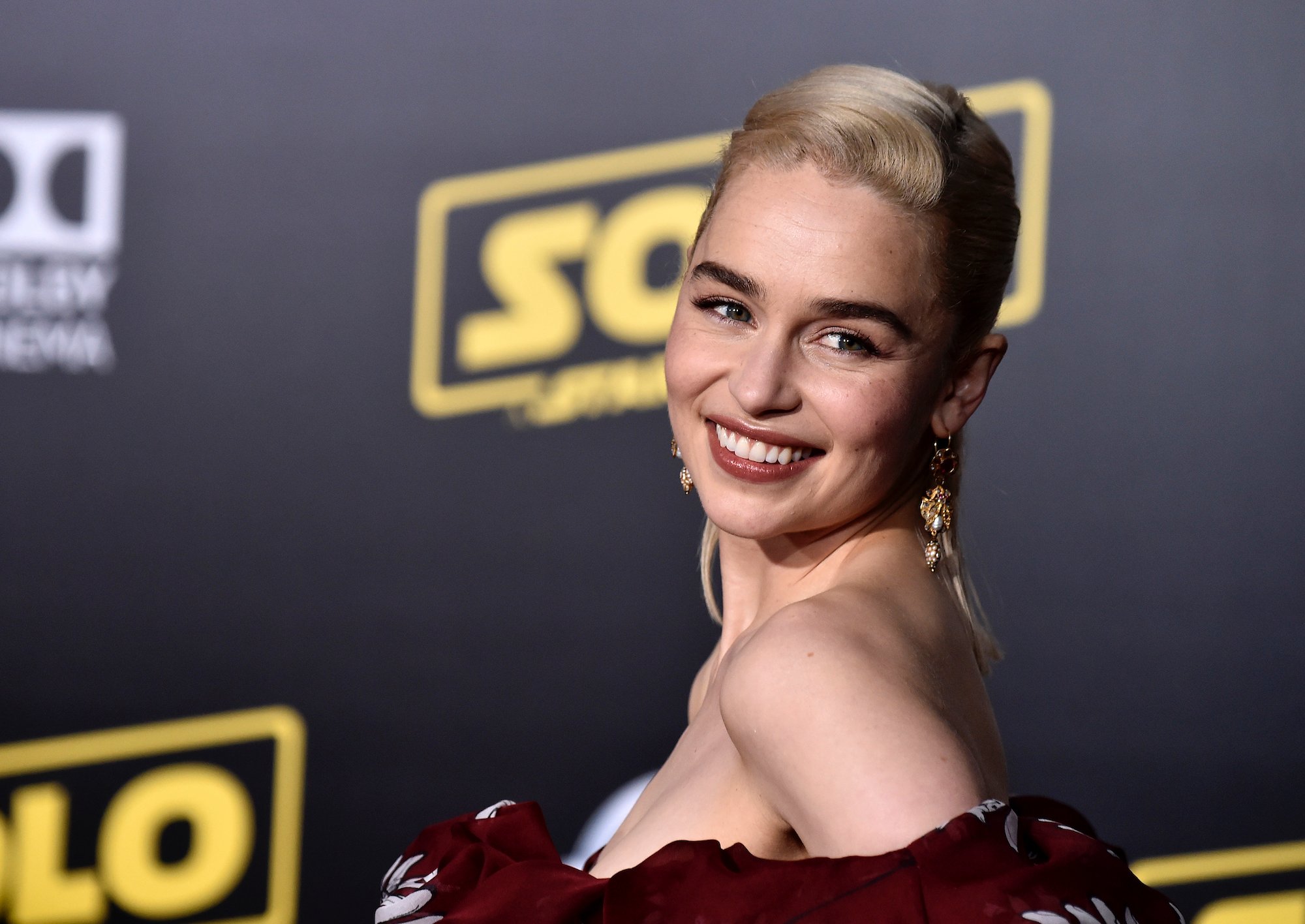 Emilia Clarke at the premiere of 'Solo: A Star Wars Story' on May 10, 2018.