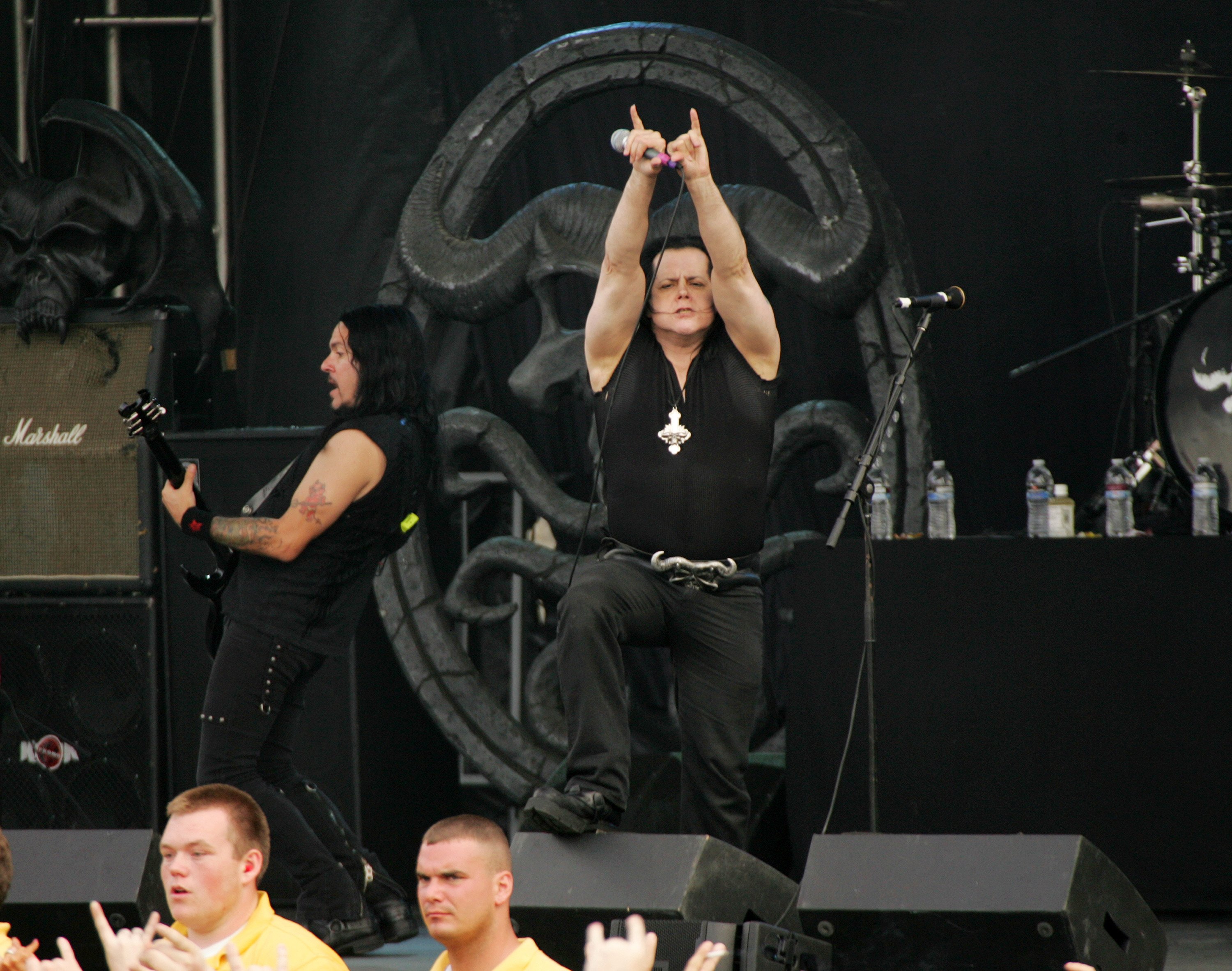 Glenn Danzig raising his arms